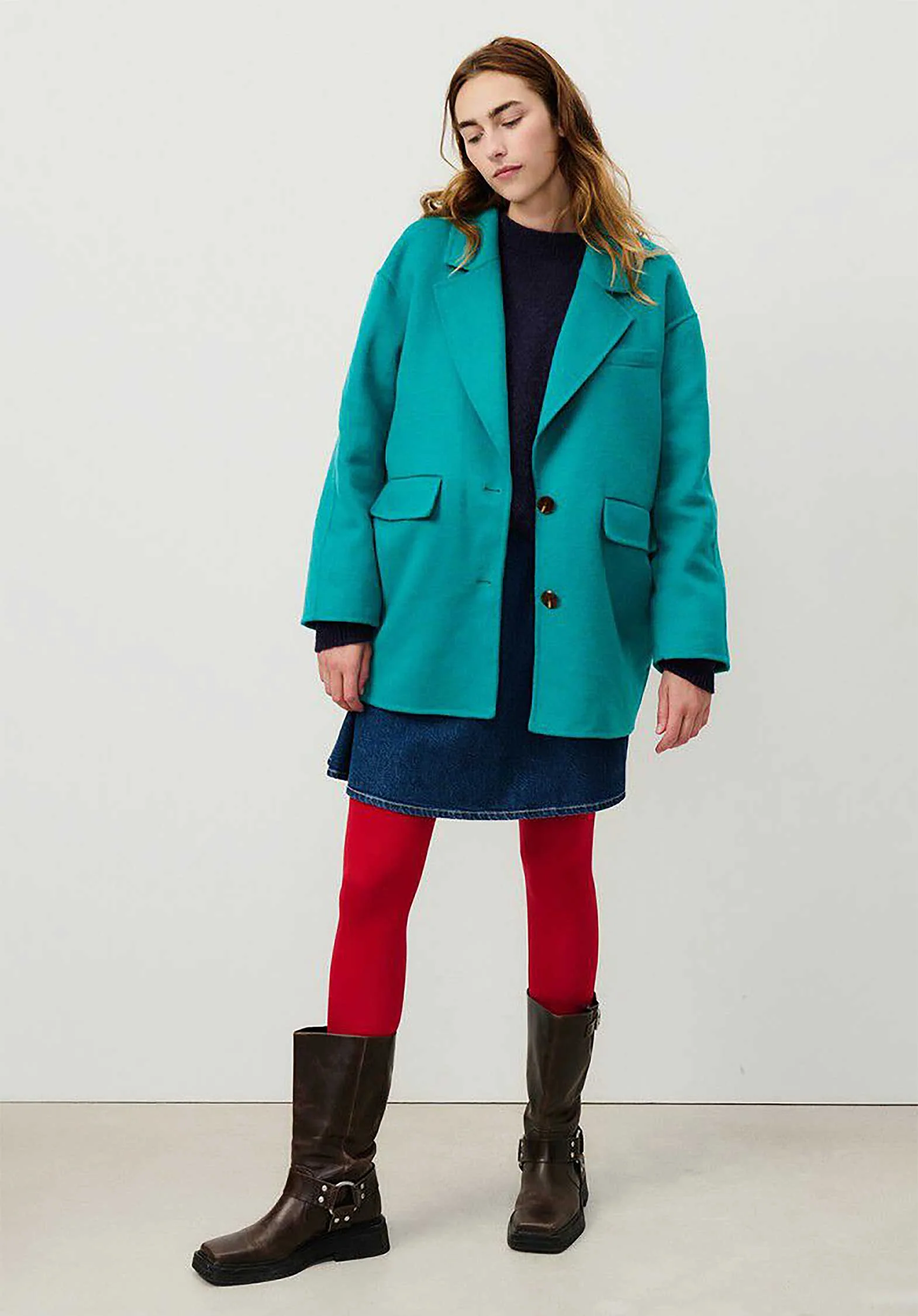 Coat Dado17lc Bleu-Canard - Image 3