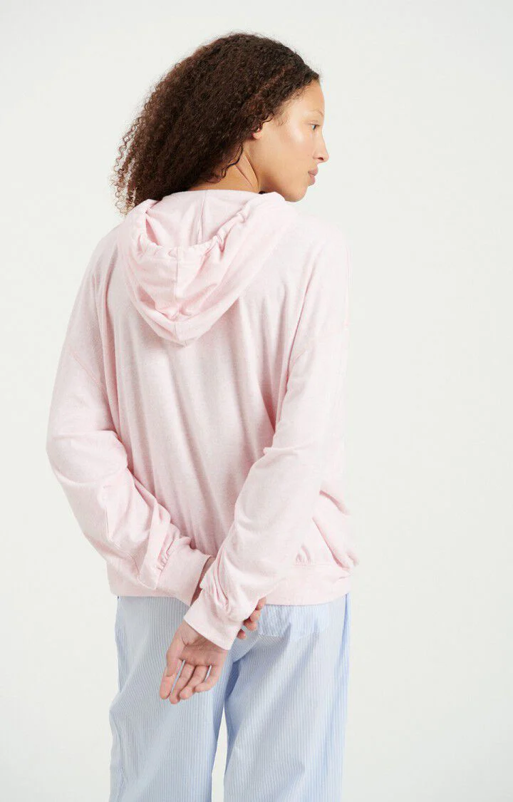 Women's Oversized Zip Jacket Peachskin Fabric- Glacage-Chin - Image 2