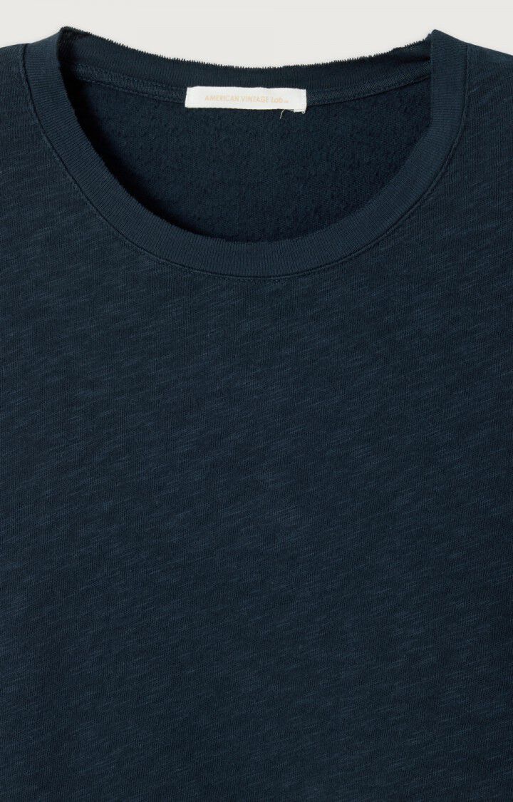 Women's Sweatshirt Brushed Slub Cotton - Navy Blue Navy-Blue-Vintage - Image 7