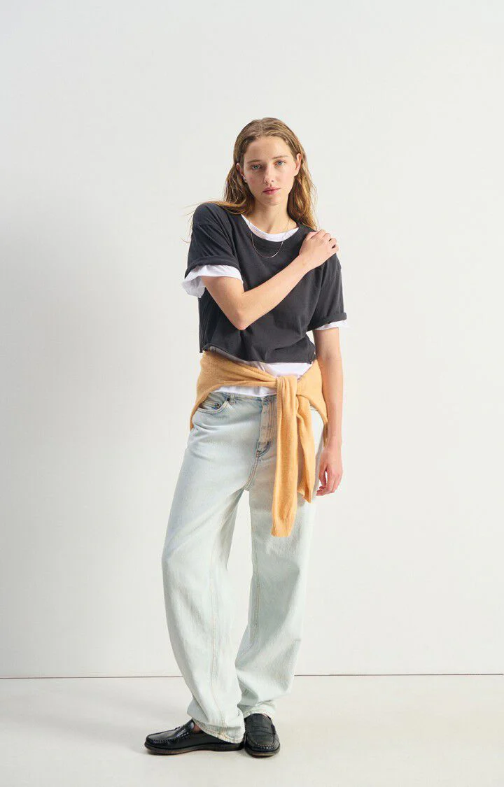 Women T-shirt 100 Percent Cotton Supersoft Jersey - Carbone - Image 9