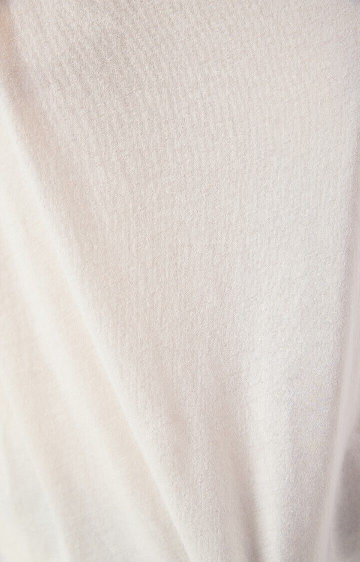 Women's T-Shirt Fine Cotton -  Boat Neck Raglan Sleeves Ecru - Image 5