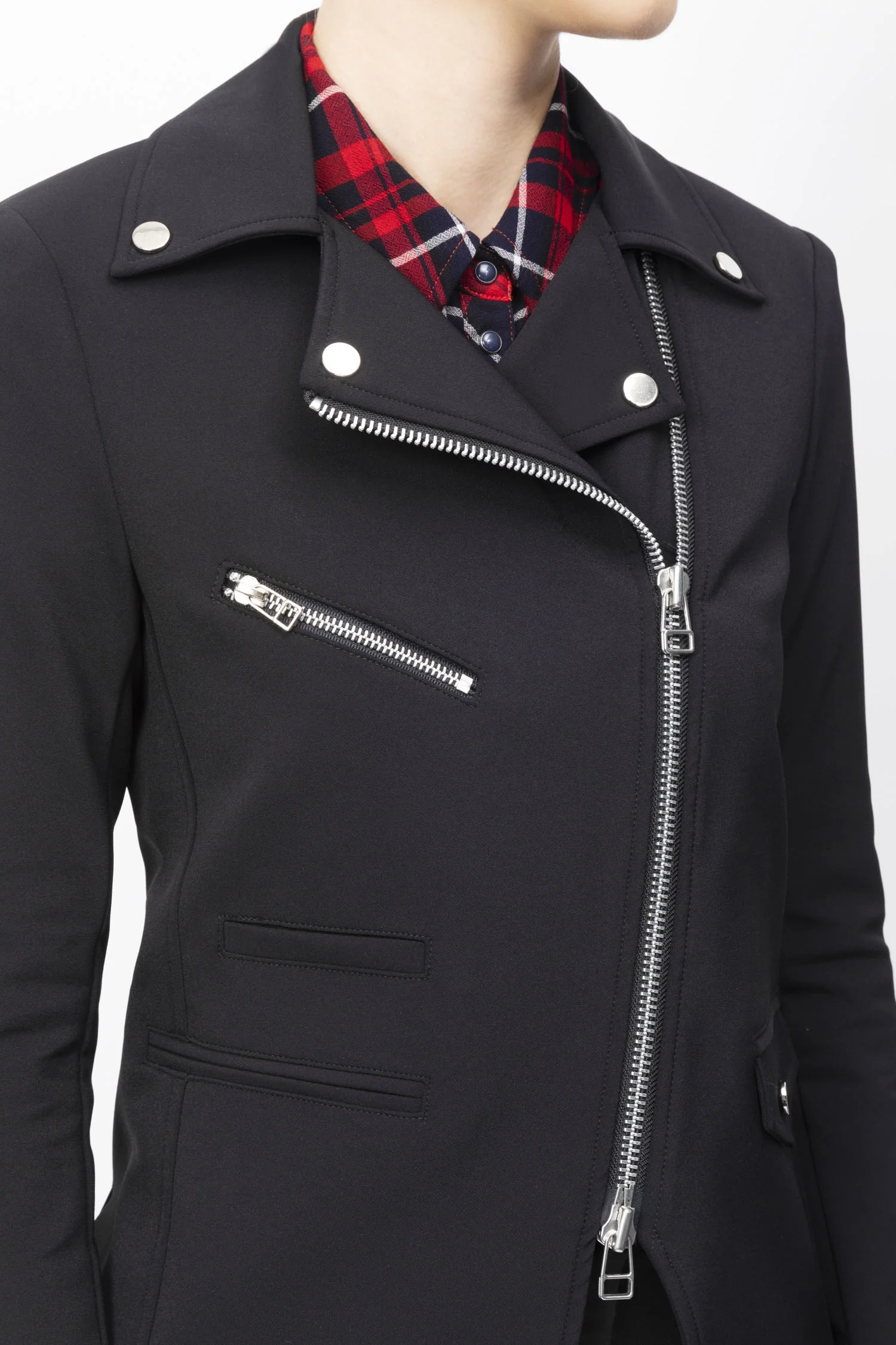 Asymmetric Biker Jacket - Image 6