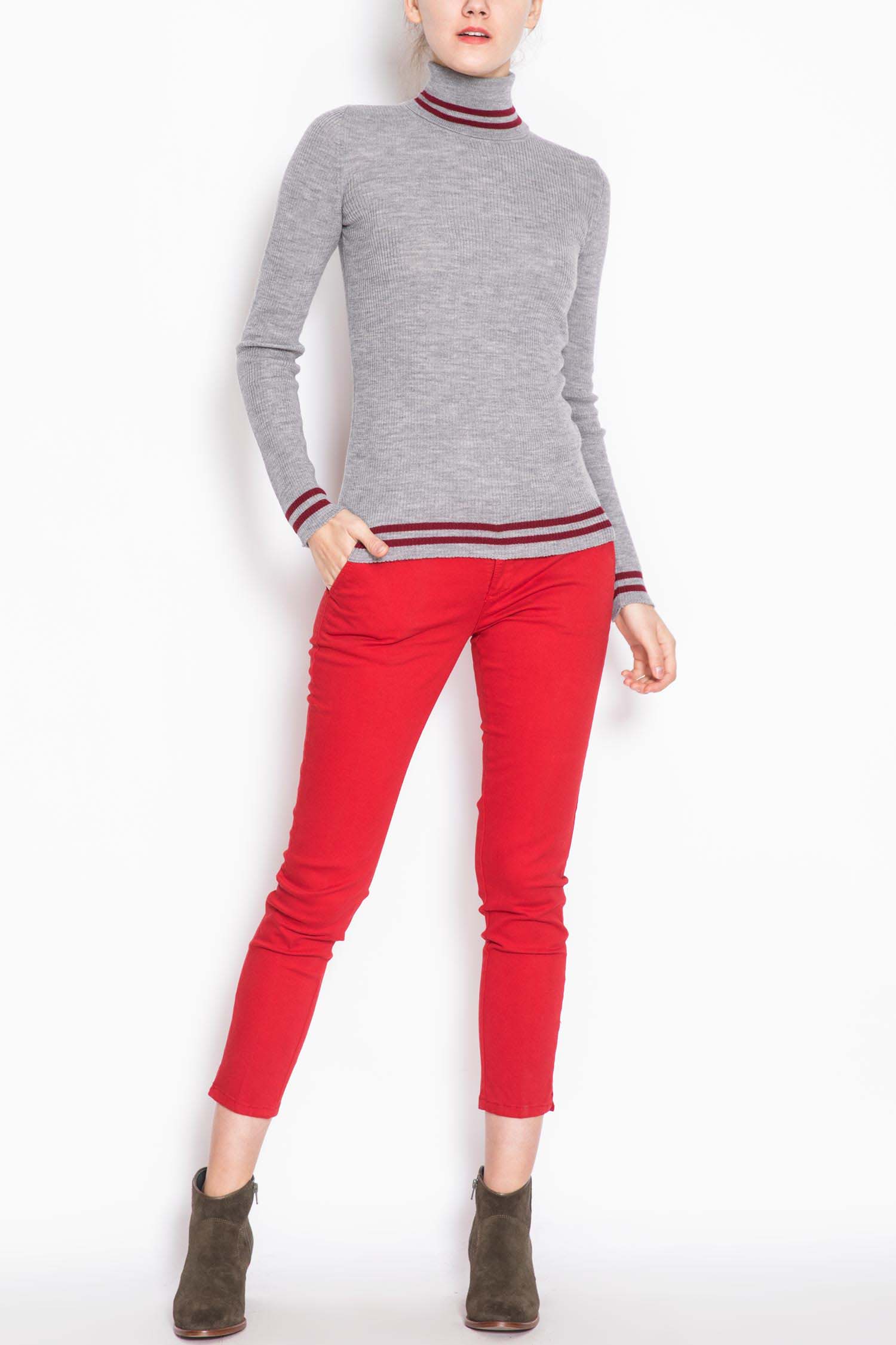 Banded Turtleneck Pullover - Image 4