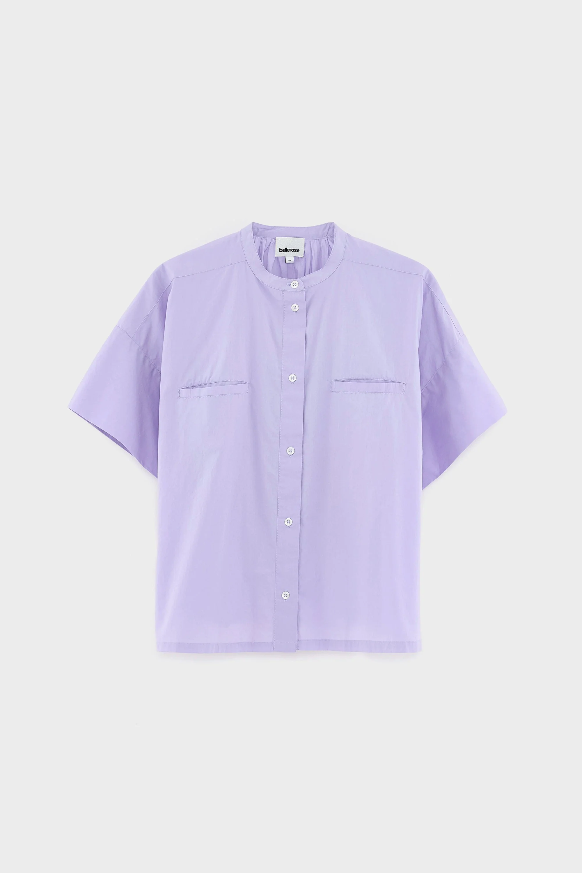 Women Button-Down Blouse Organic Cotton Poplin - Iris - Image 6