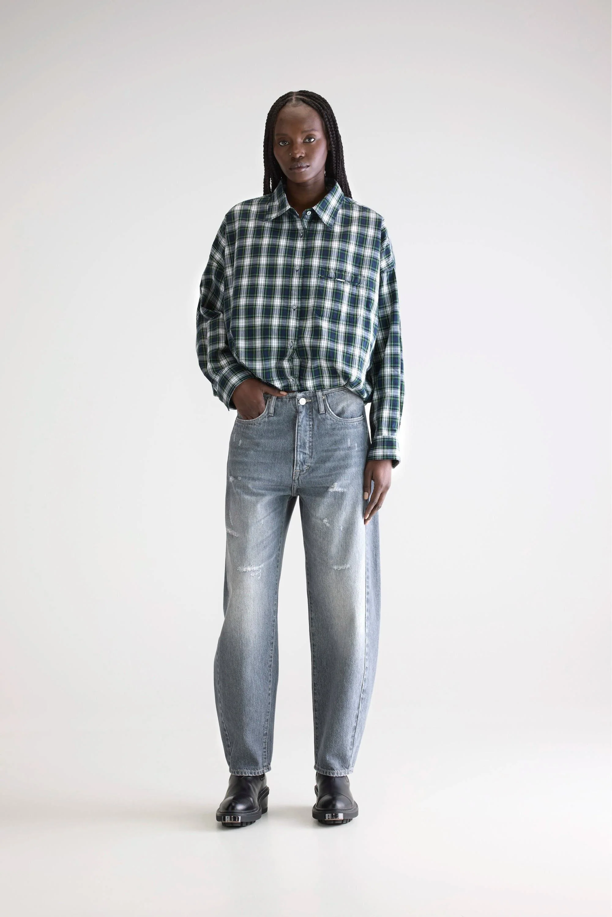 Jeans 55 Pacy D0521 Used-Grey