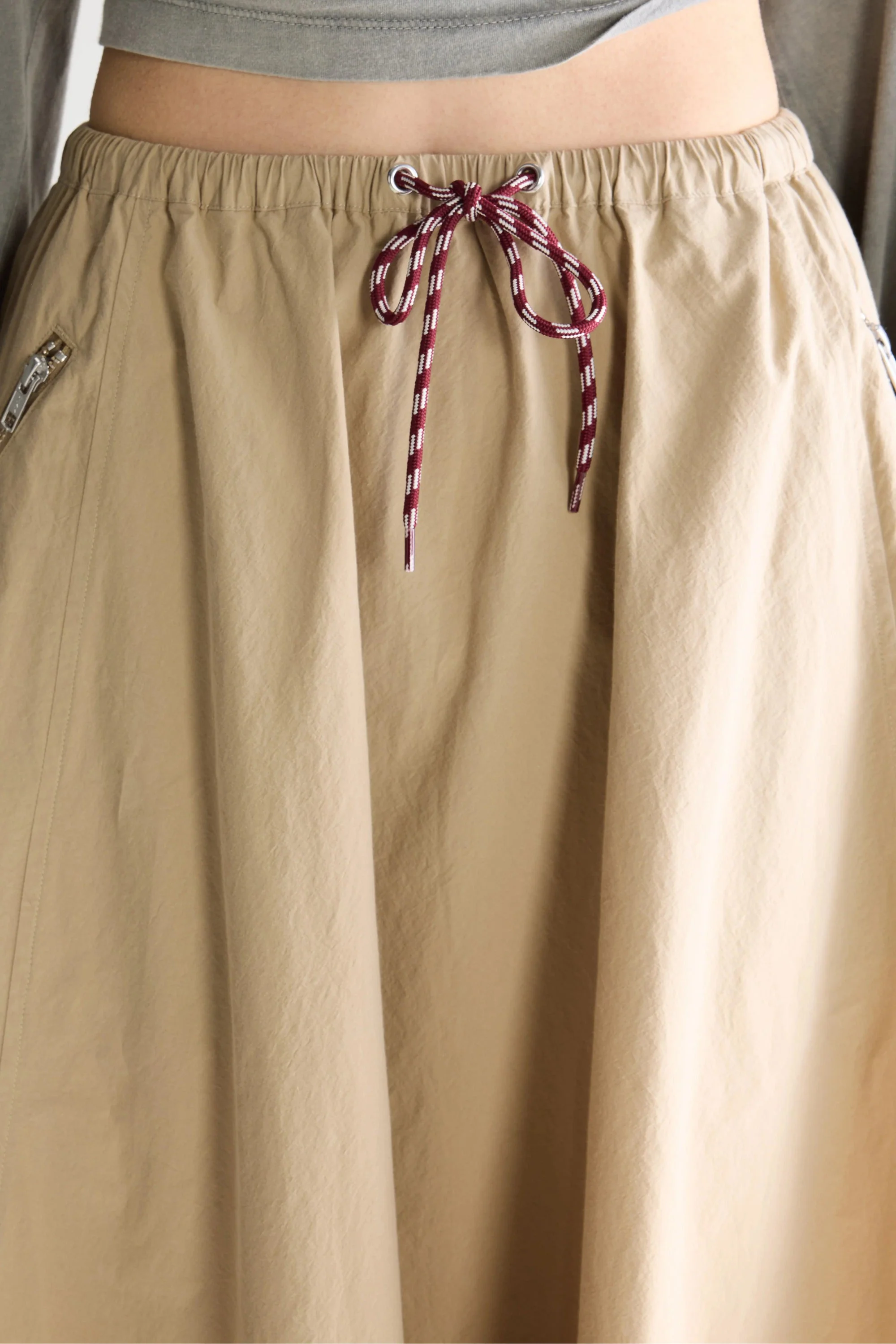 Women's Lightweight A-Line Midi Skirt Cotton - Clay - Image 6