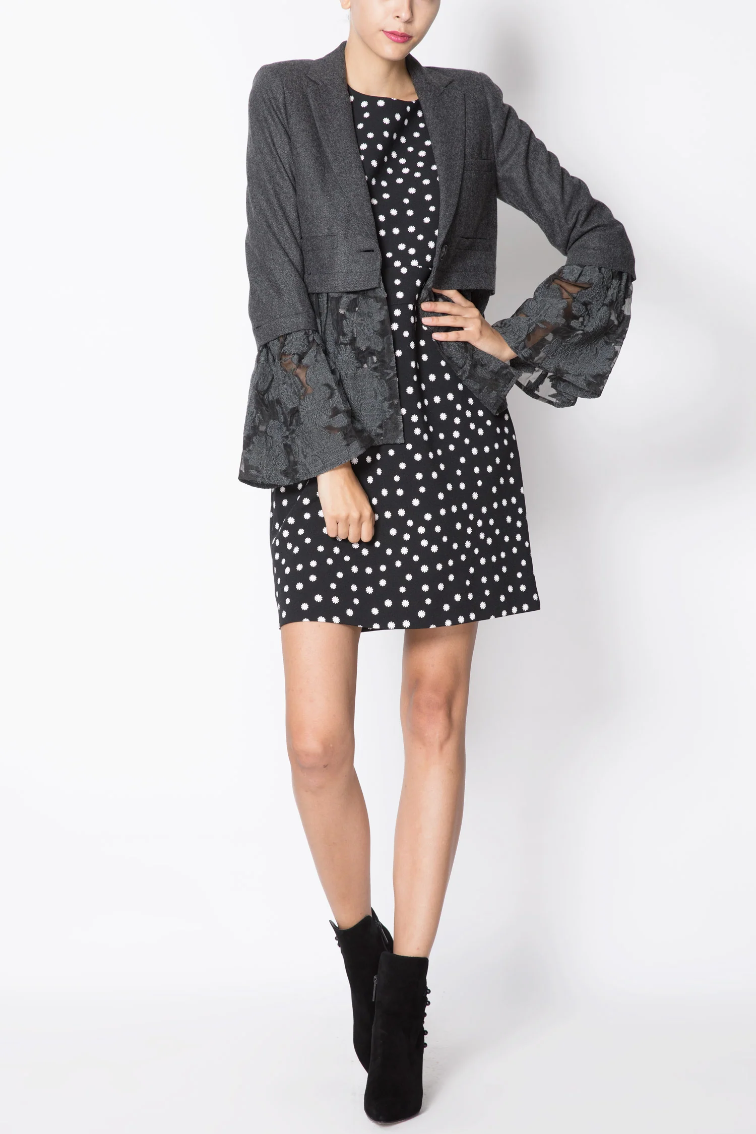 Colour Contrast Floral Sleeveless Dress - Image 5