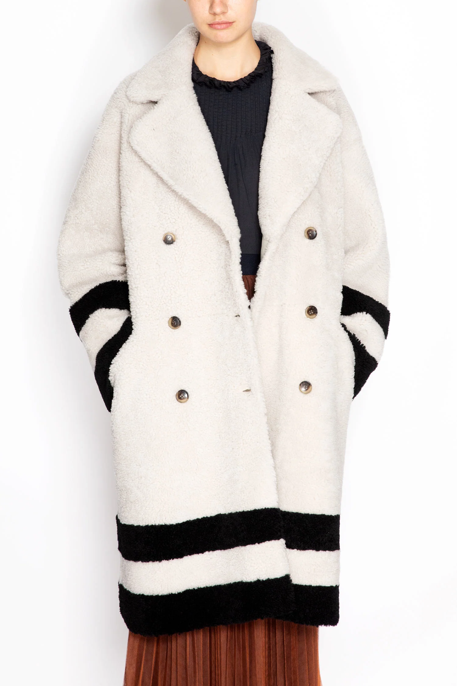 Double Breasted Fur Coat - Image 2