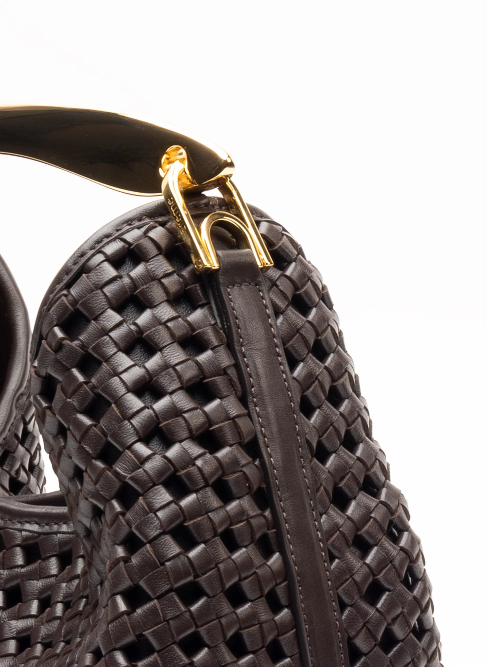 Shoulder Bag Boomerang W Leat Dark-Brown - Image 4