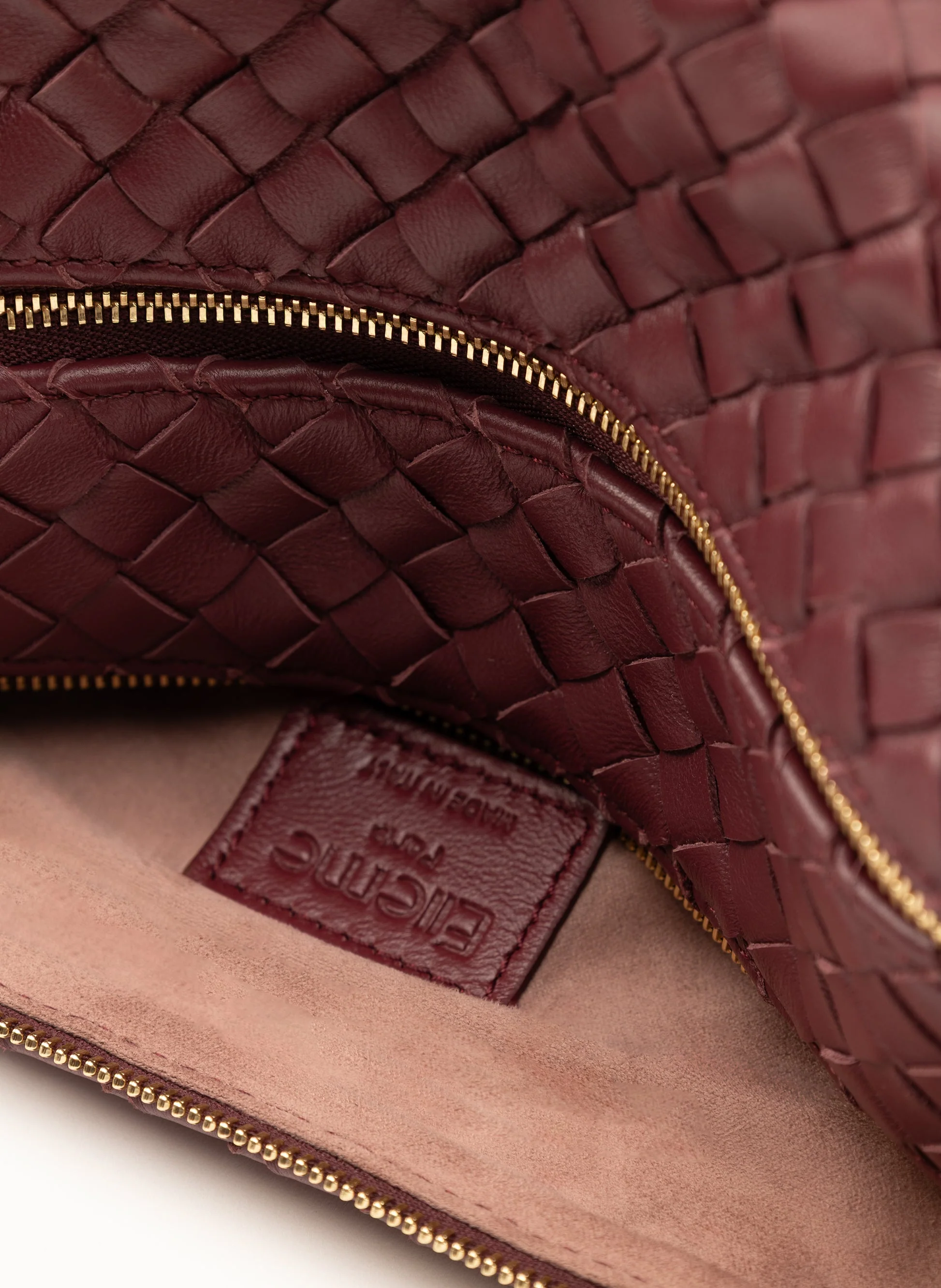 Shoulder Bag Trousse W Leathe Burgundy - Image 5