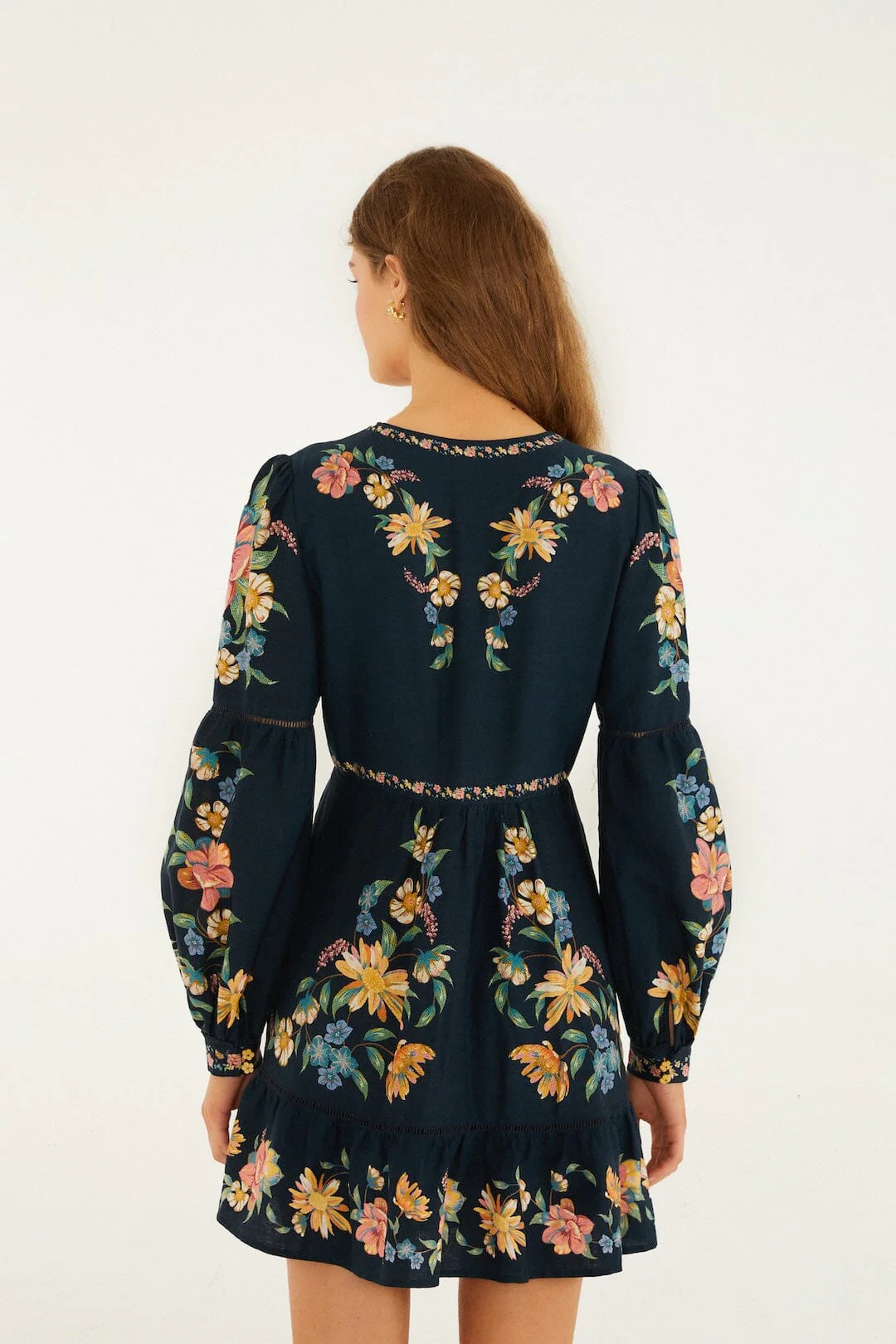 Dress 349060 Floral-Dark-Blue - Image 3