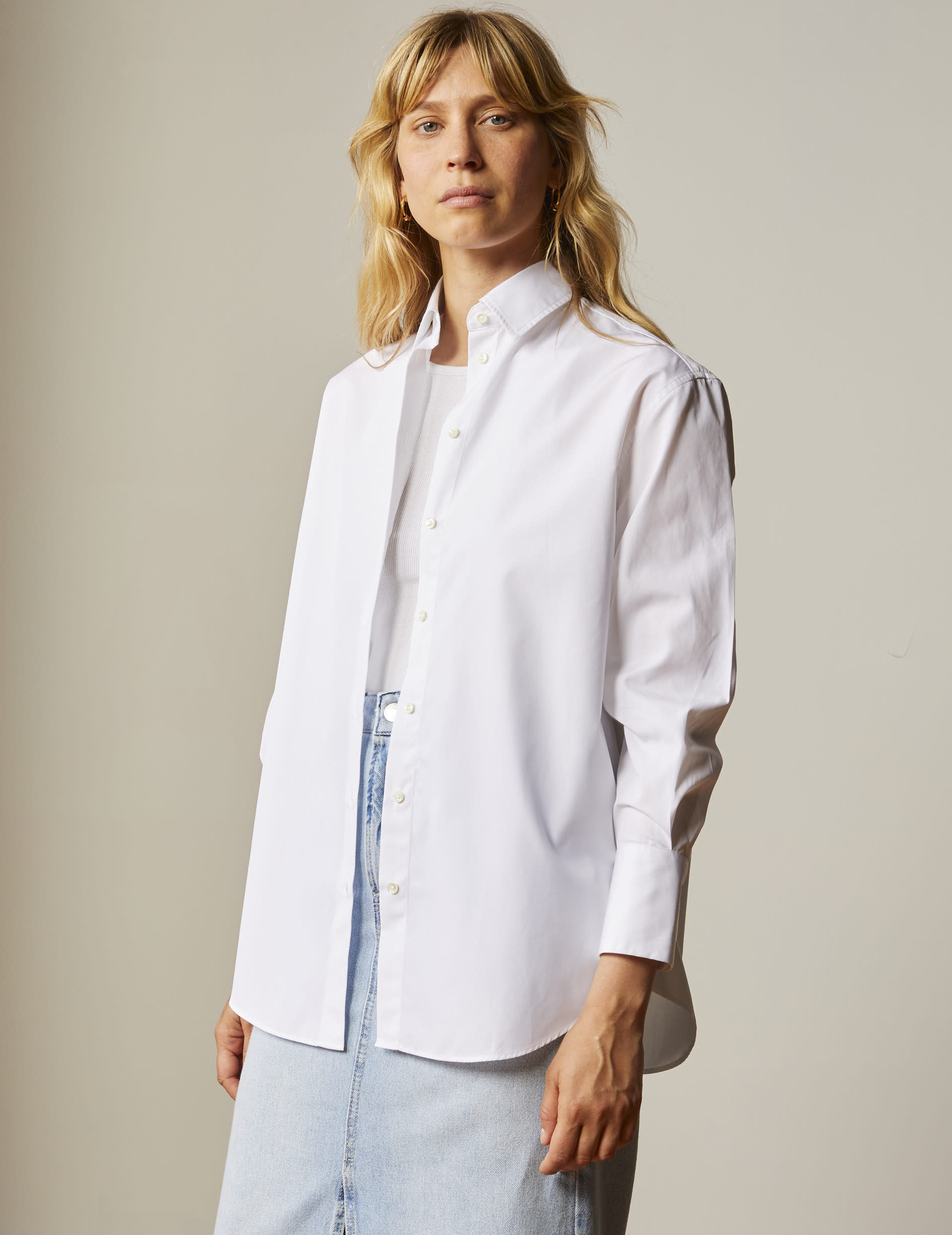 Shirt Mathilde Poplin Blanc - Image 4