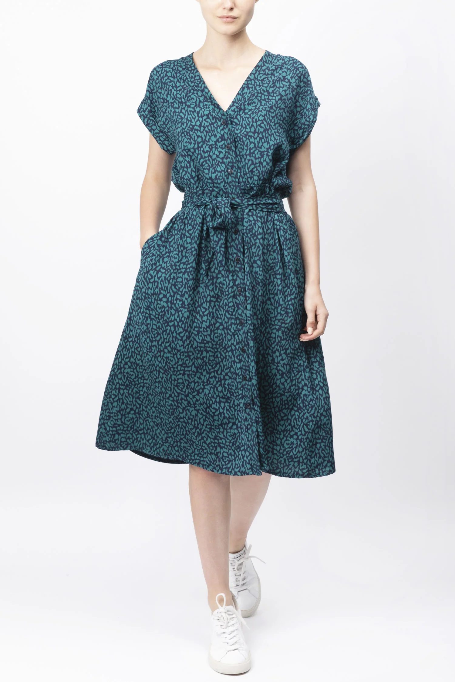 Floral Printed Tie-waist Dress - Image 5