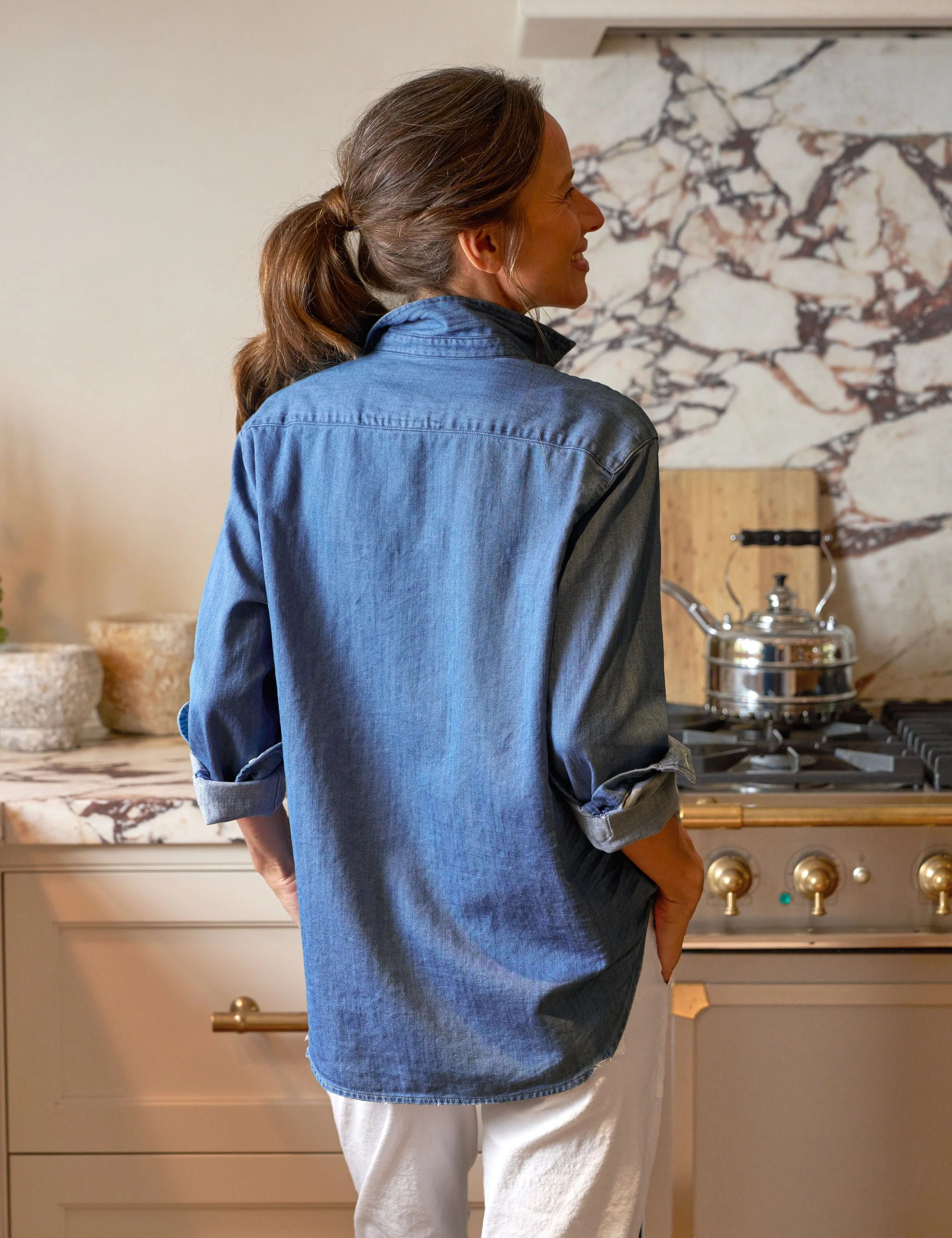 Denim Shirt Eileen Famous De Vintage-Stonewashed - Image 2