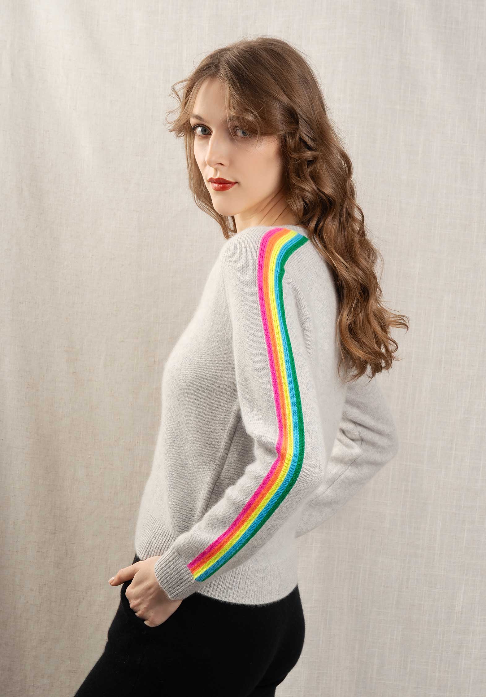 Pullover 2401wpv00485 Gris-Chine-Clair - Image 4