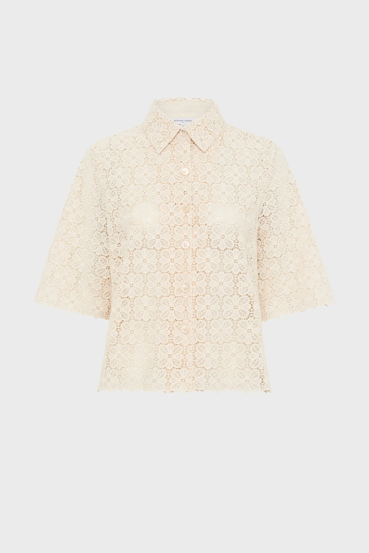 Women's Button-Down Blouse 100 Percent Cotton Poplin - Natural