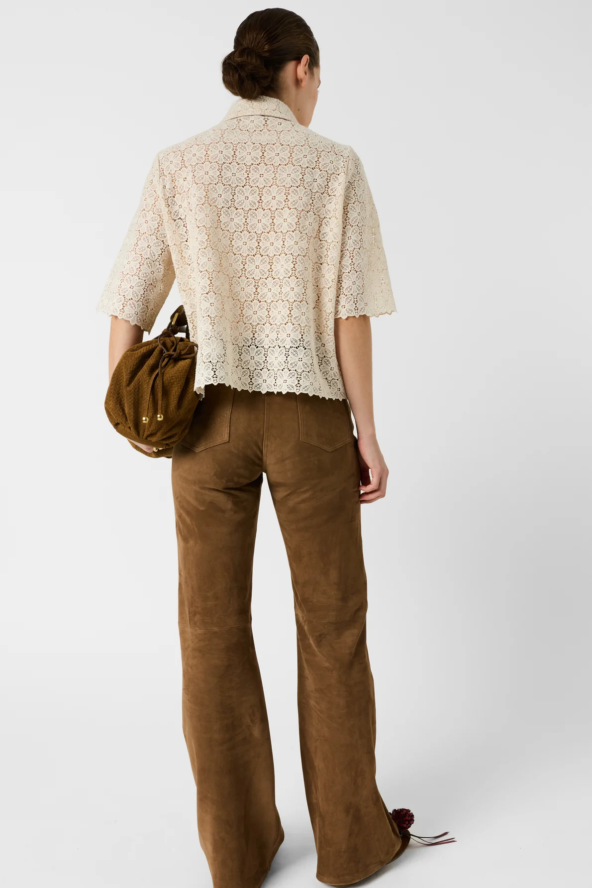 Women's Button-Down Blouse 100 Percent Cotton Poplin - Natural - Image 4