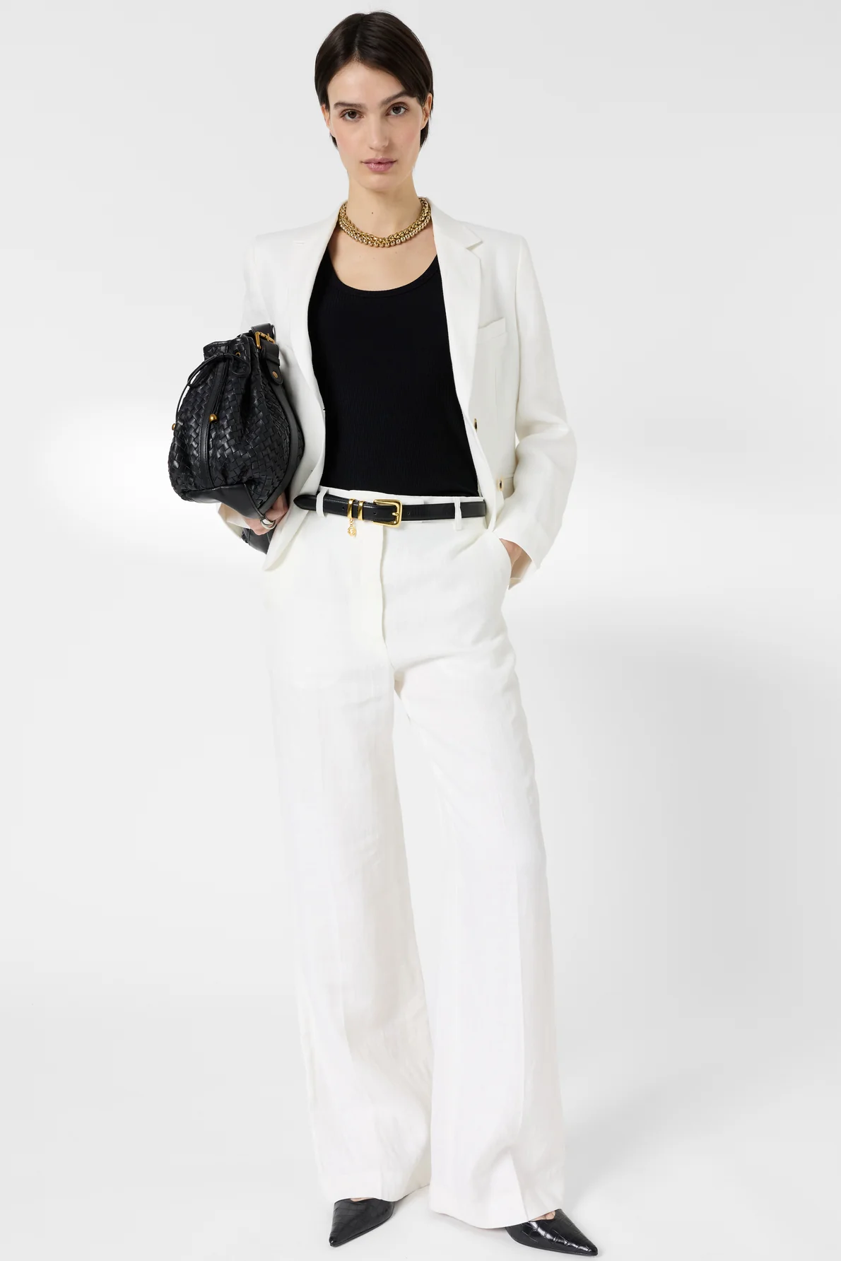 Women's Elegant Everyday Suit Jacket Linen - Ecru - Image 7