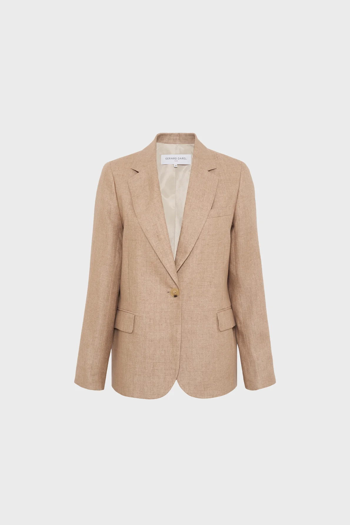 Unisex Lightweight Quilted Bomber Jacket Nylon Blend - Sand