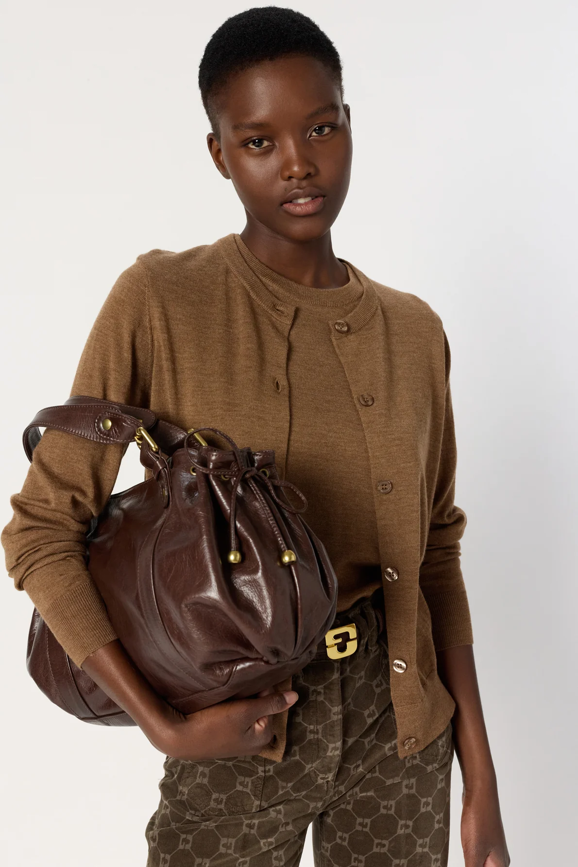 Pullover/vest Dcu01c222 Camel - Image 2