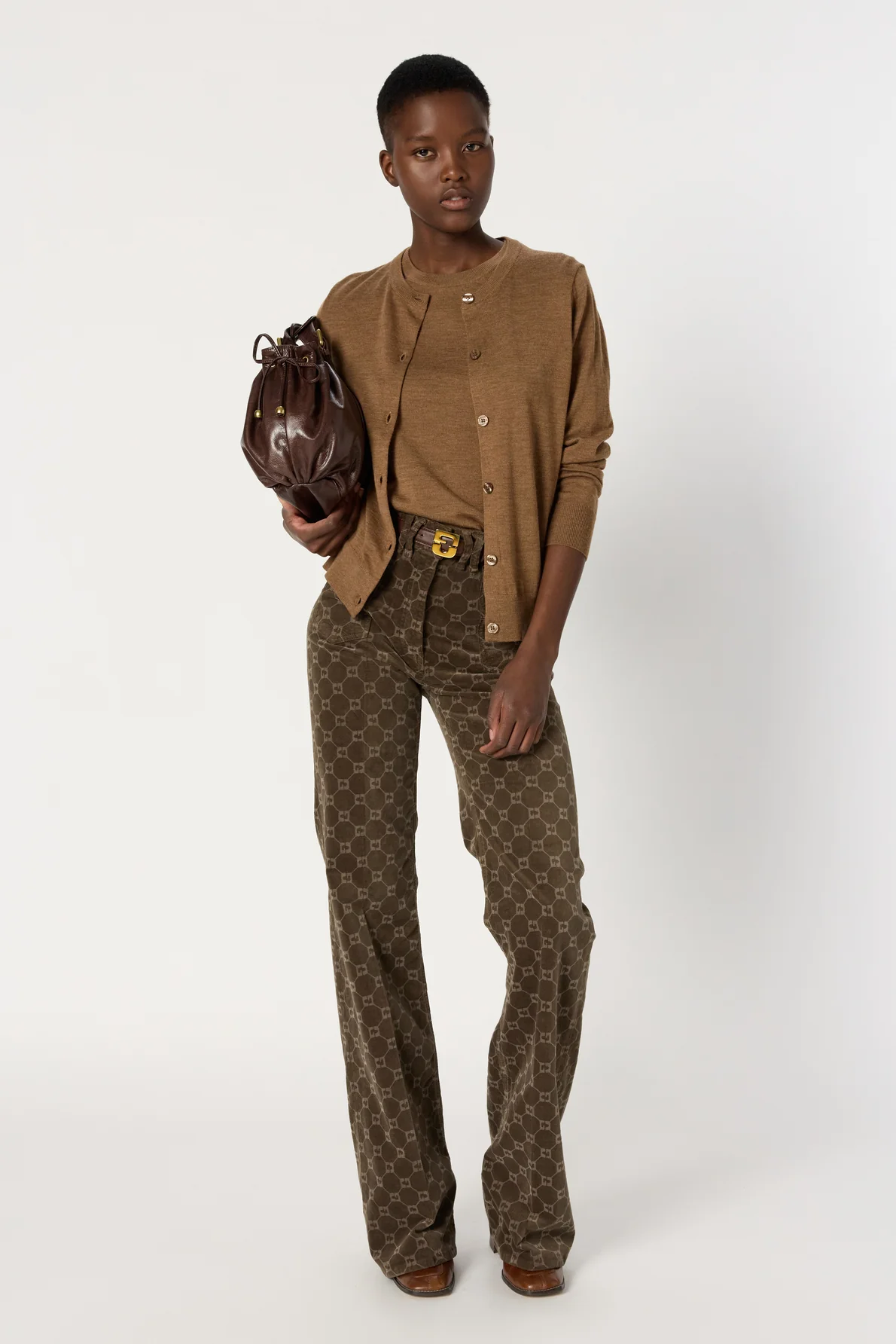 Pullover/vest Dcu01c222 Camel - Image 5