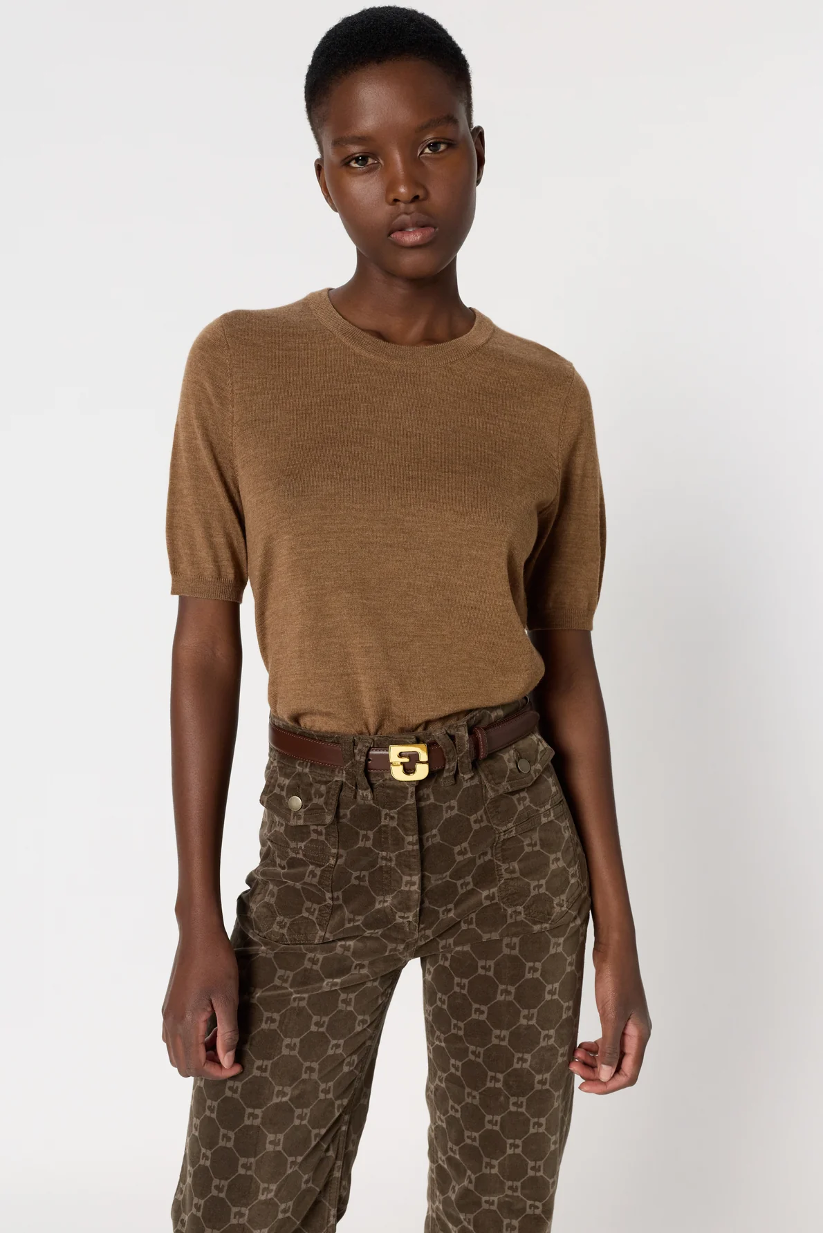 Pullover/vest Dcu02c222 Camel - Image 2