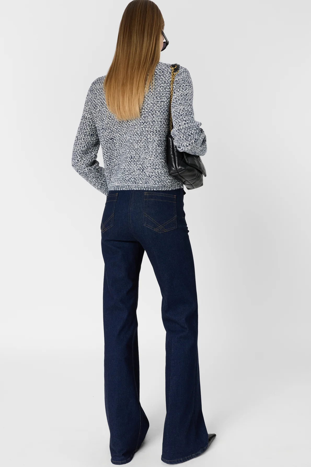 Women's Cardigan Knit Sweater 100% Cotton -  Blue Navy - Image 4