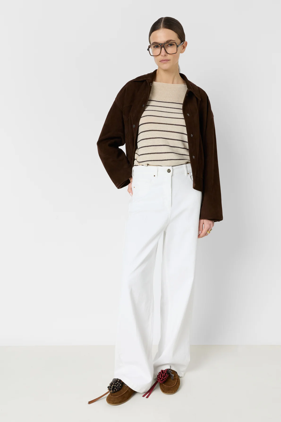 Women's Pullover Breathable Linen Blend Lightweight - Brown