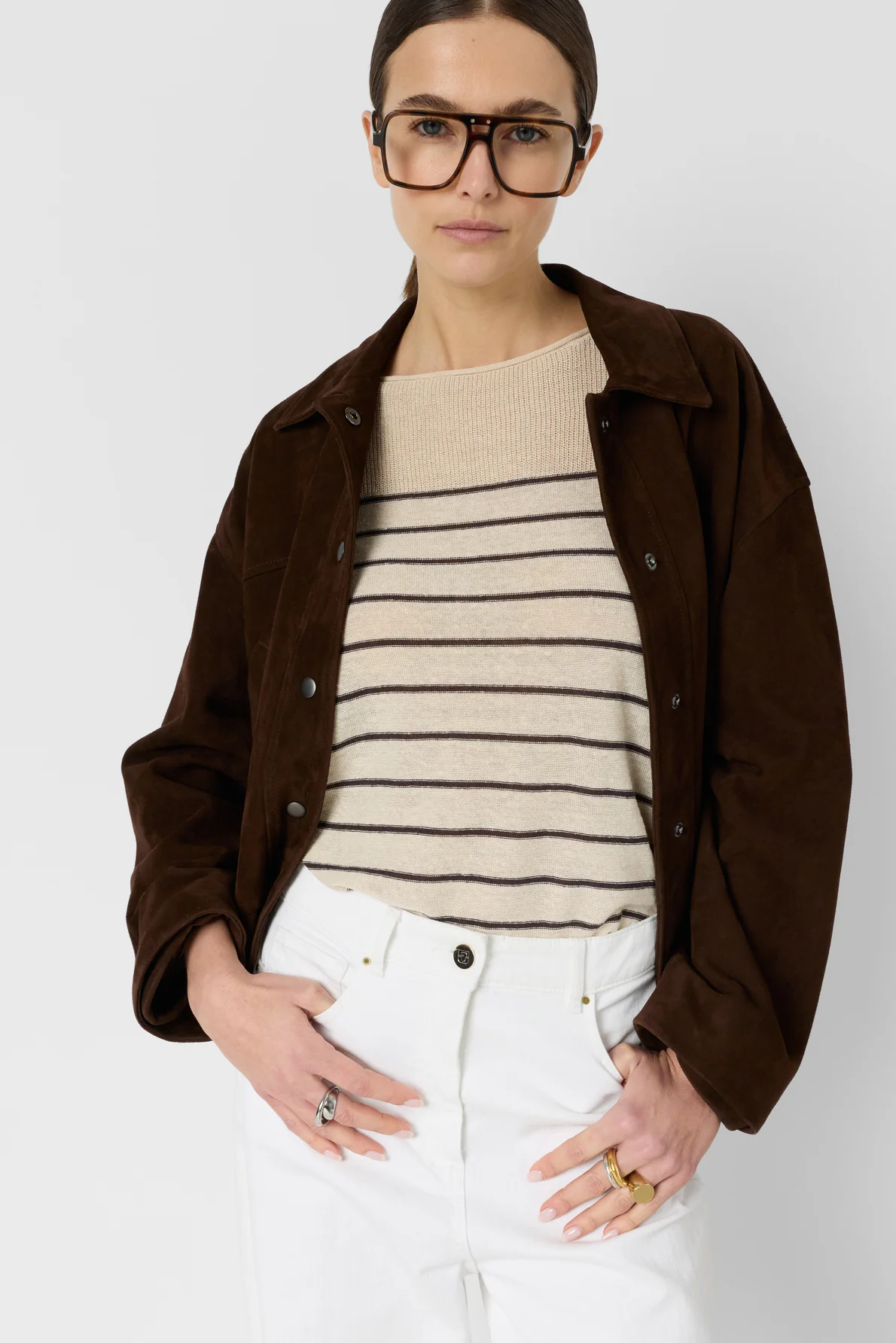 Women's Pullover Breathable Linen Blend Lightweight - Brown - Image 4