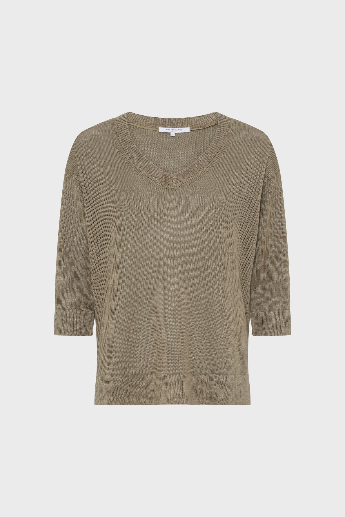 Women's Oversized Pullover Vest 100% Linen - Green