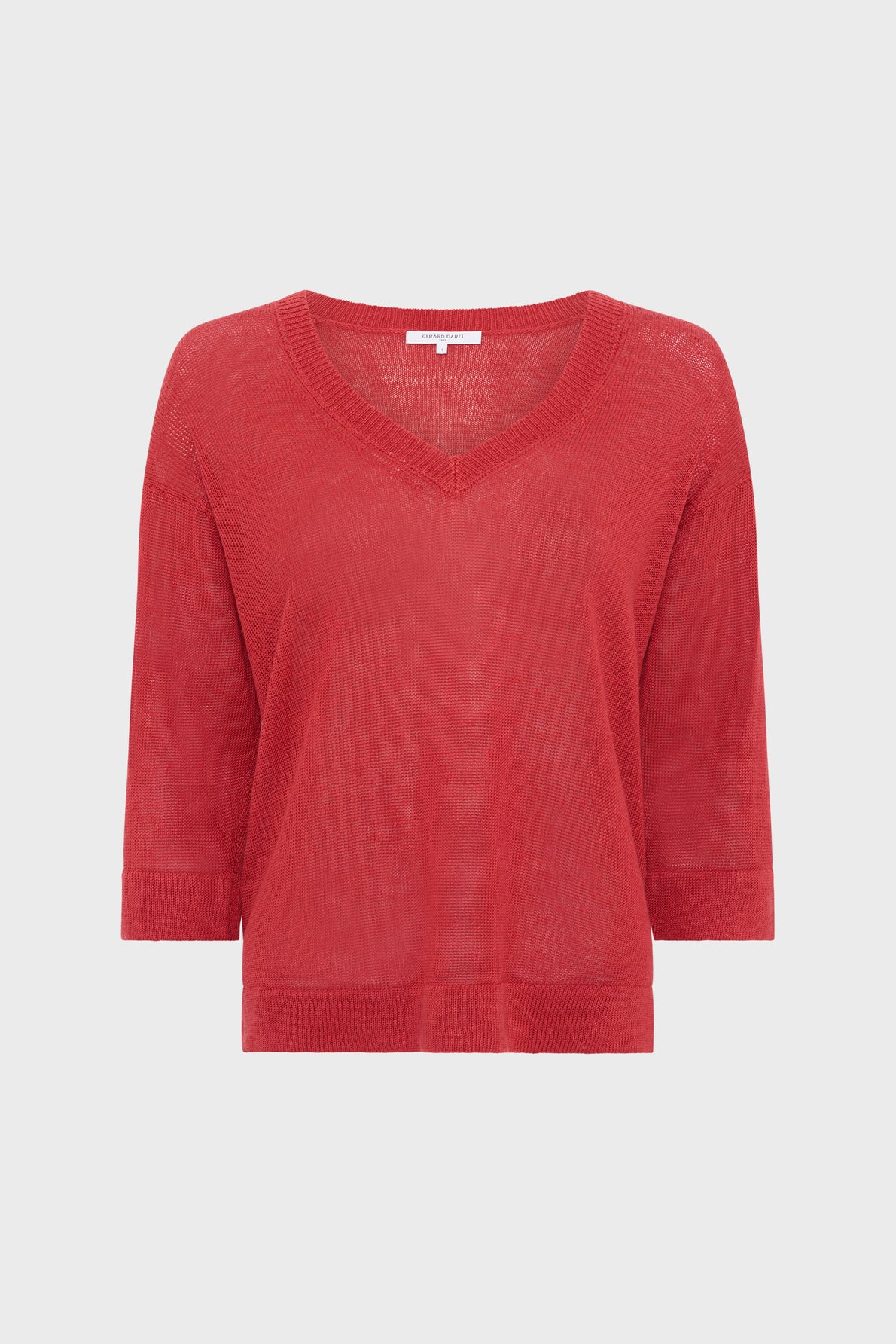 Women's Ultra Loose-Fit Pullover Vest 100% Linen - Red