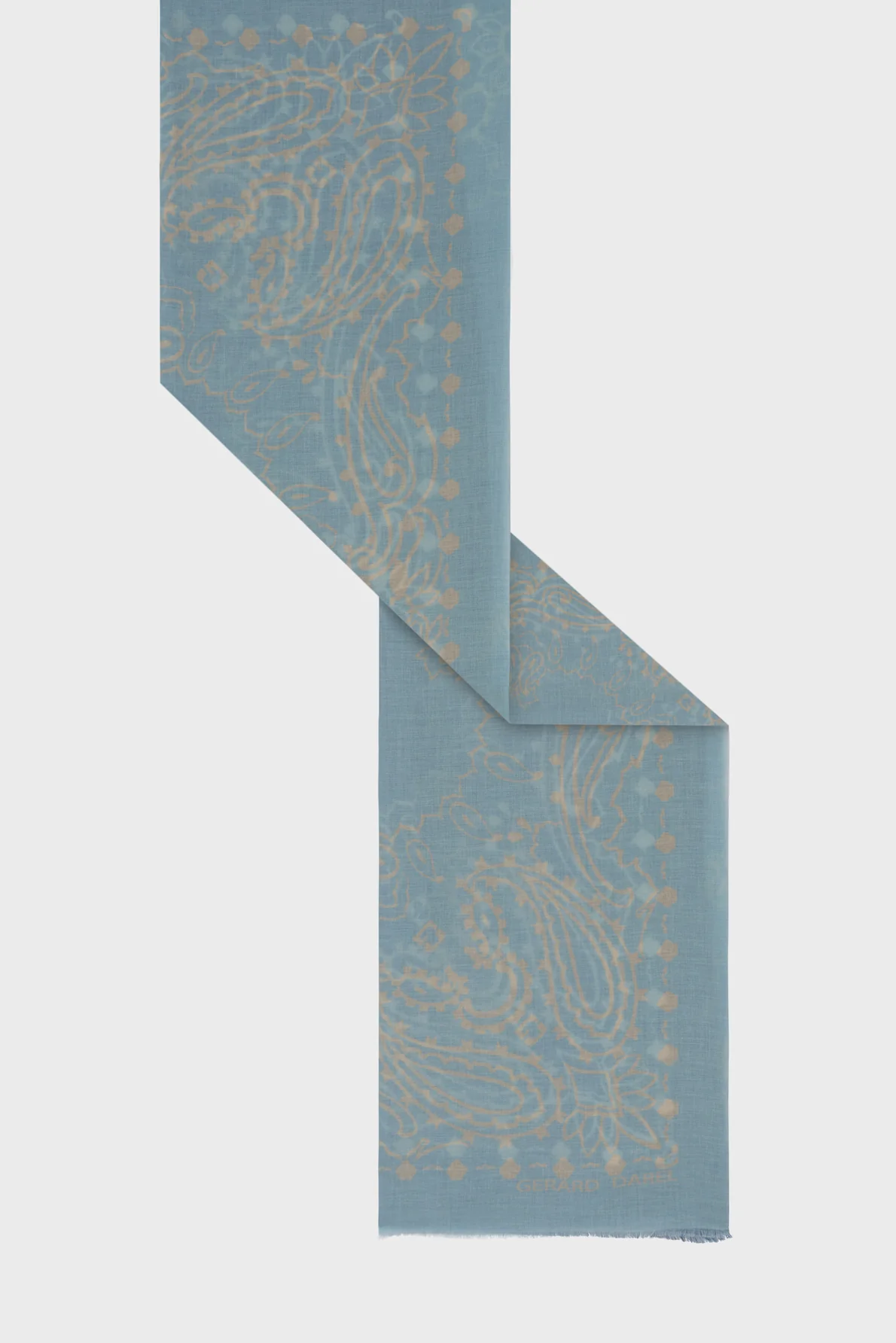 Unisex Bandana-Style Square Scarf 100% Cotton - Indigo - Image 2