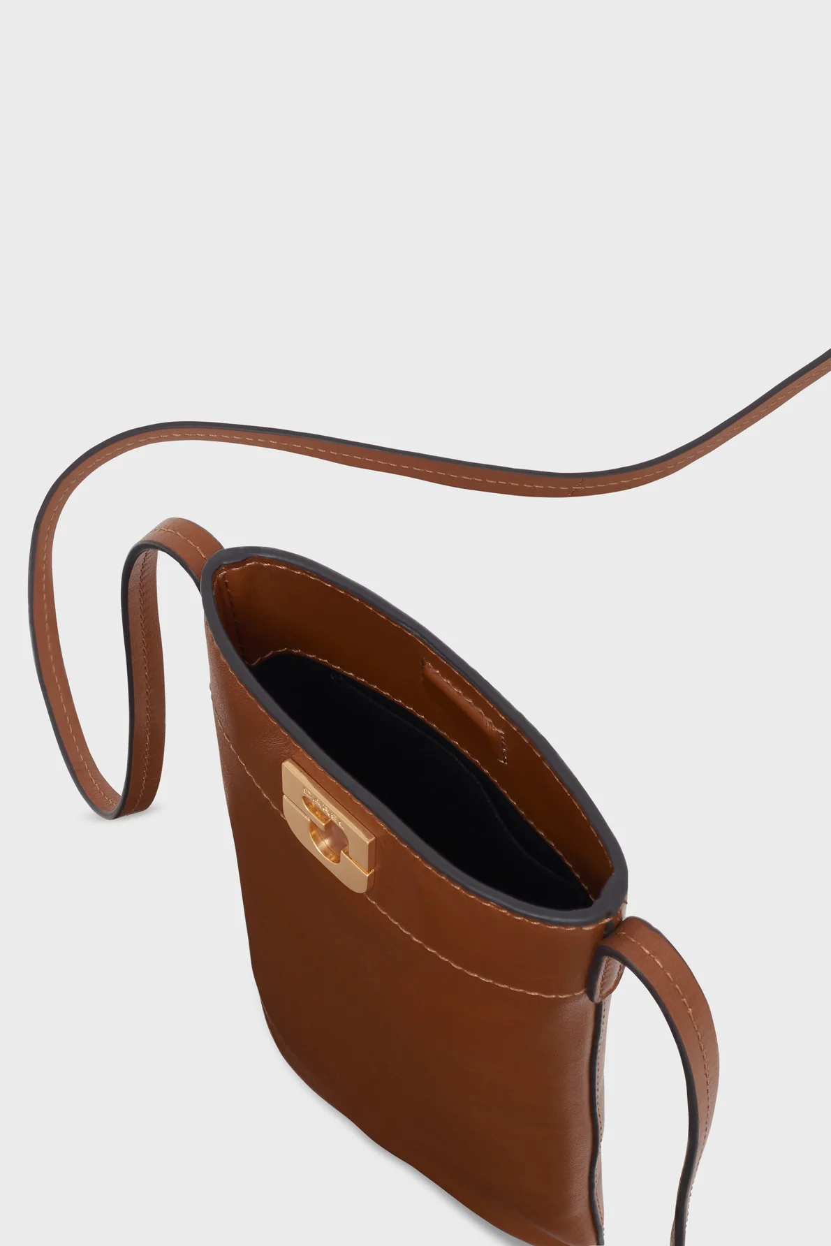 Women's Small Tote Bag Genuine Cow Leather - Cognac - Image 3