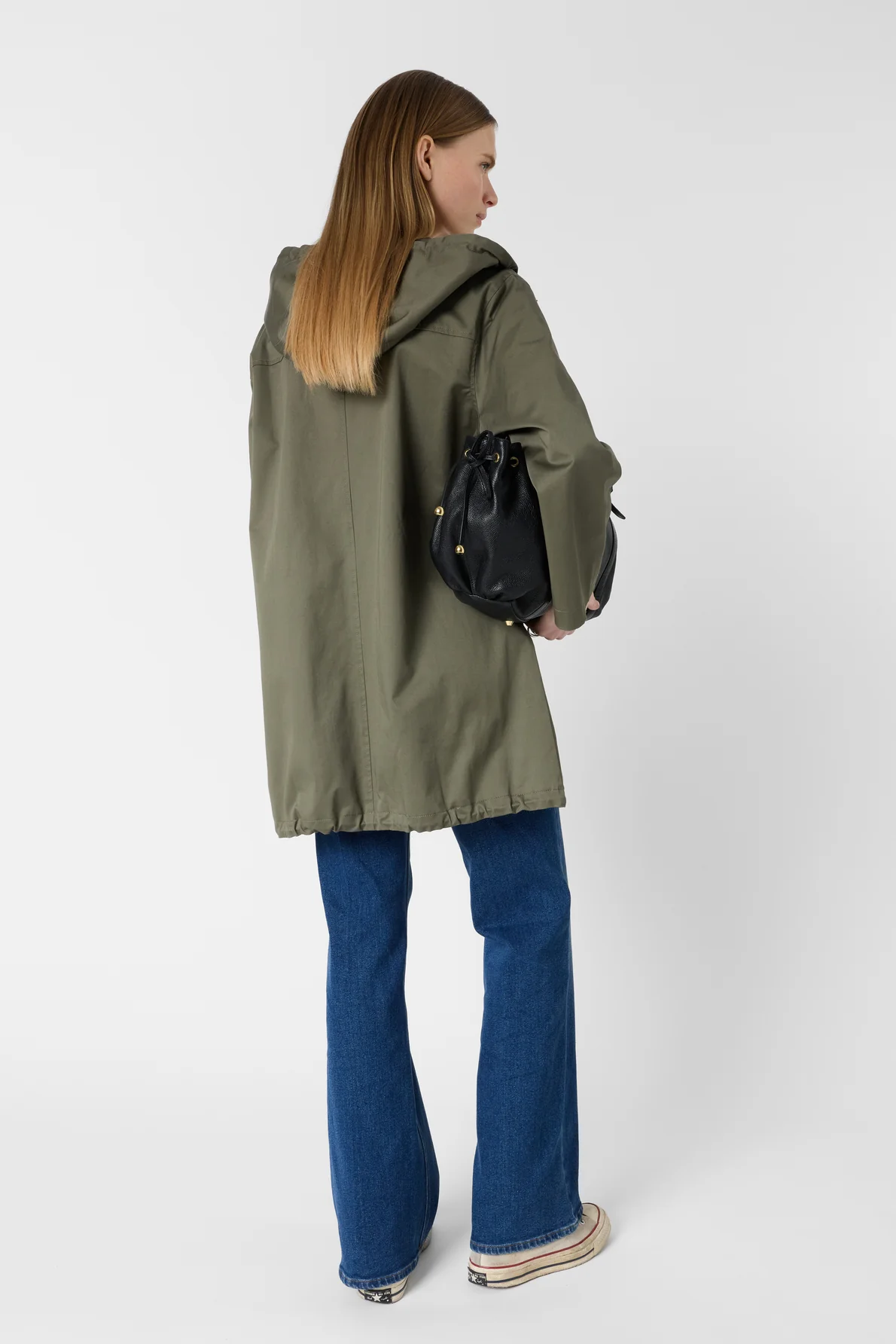 Trench Coat Dde12d005 Khaki-Green - Image 4