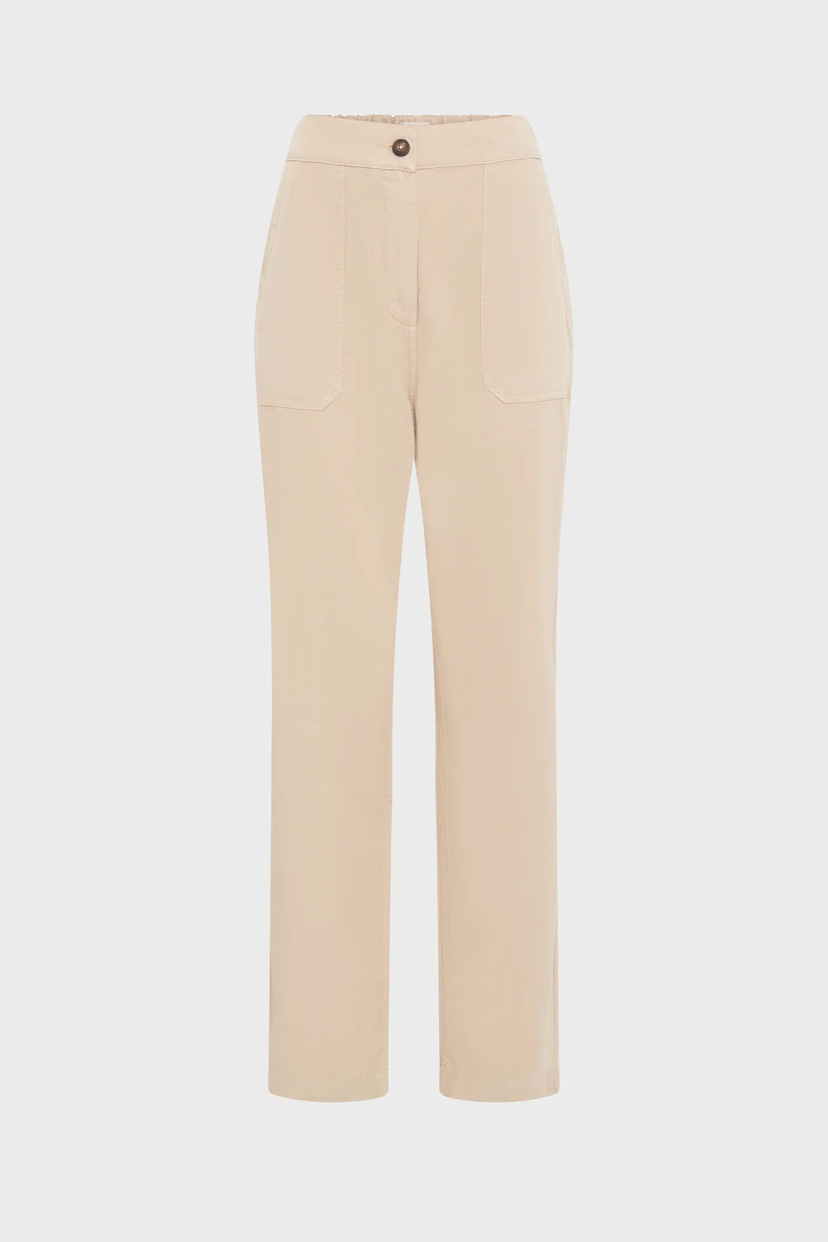 Women's Trousers Linen Cotton Blend Textured - Sand