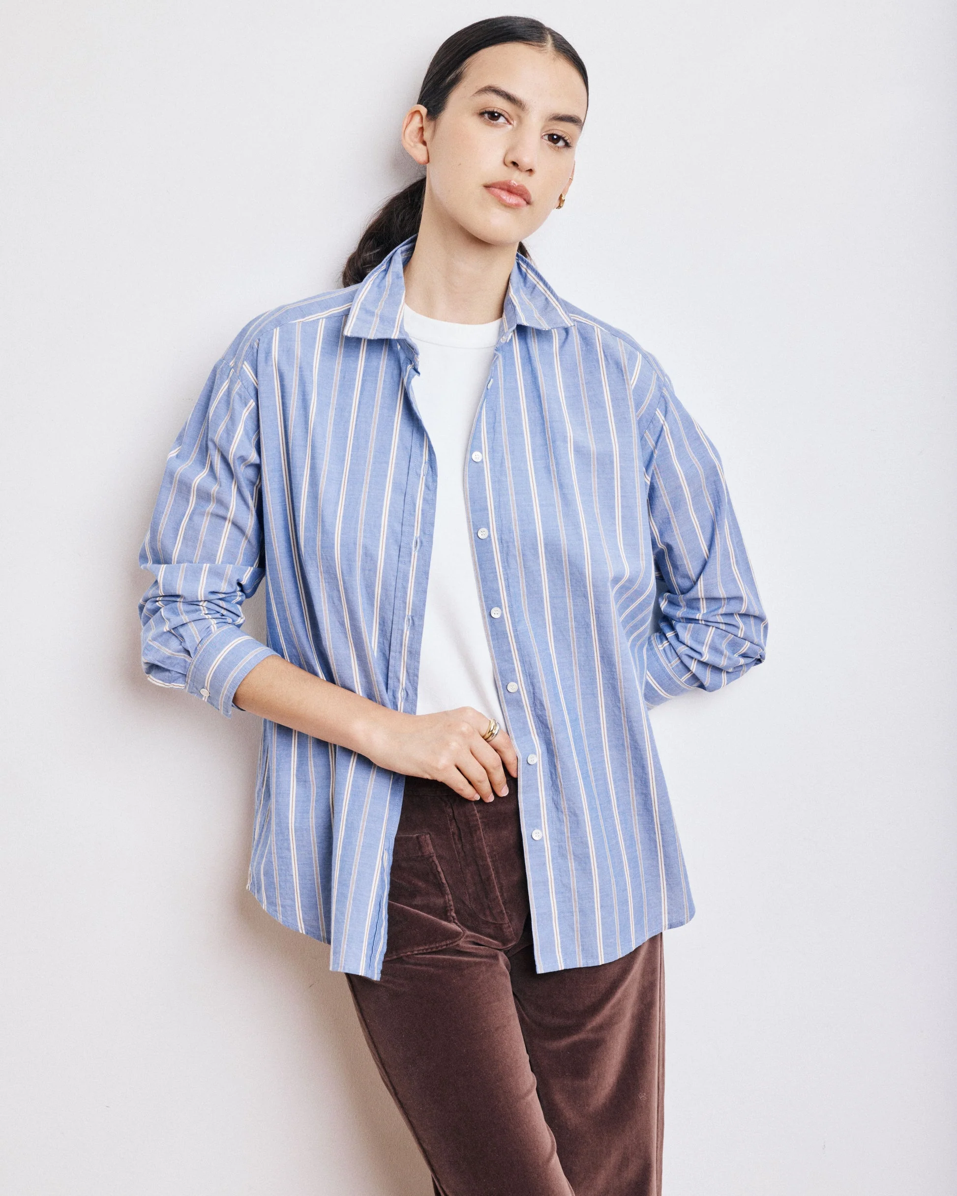 Shirt Cinema Bech635 03-Blue-White-Ocher - Image 2