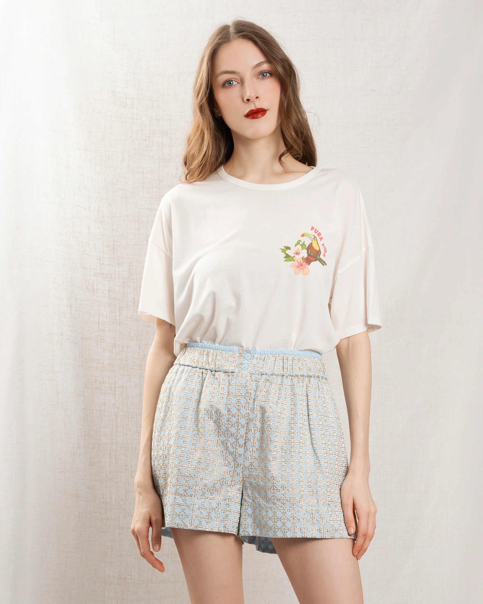 Unisex Tshirt 100 Percent Cotton Jersey Knit Bftr503 - Ecru 01-Ecru