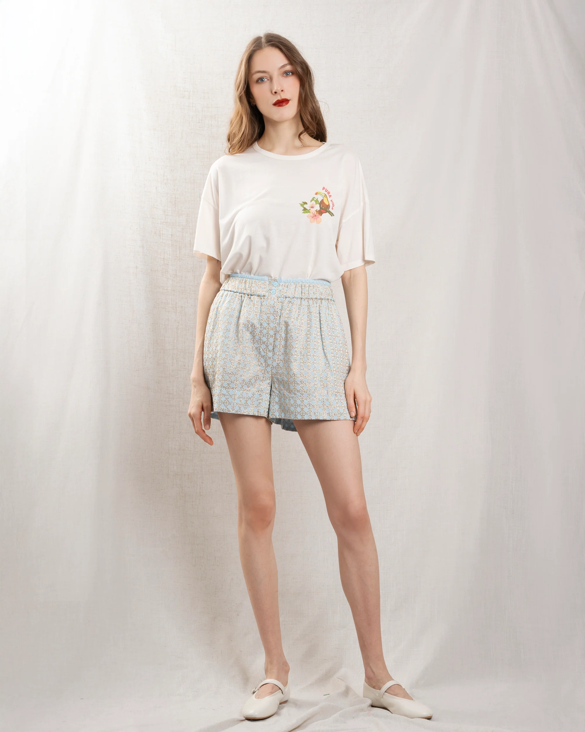 Unisex Tshirt 100 Percent Cotton Jersey Knit Bftr503 - Ecru 01-Ecru - Image 3