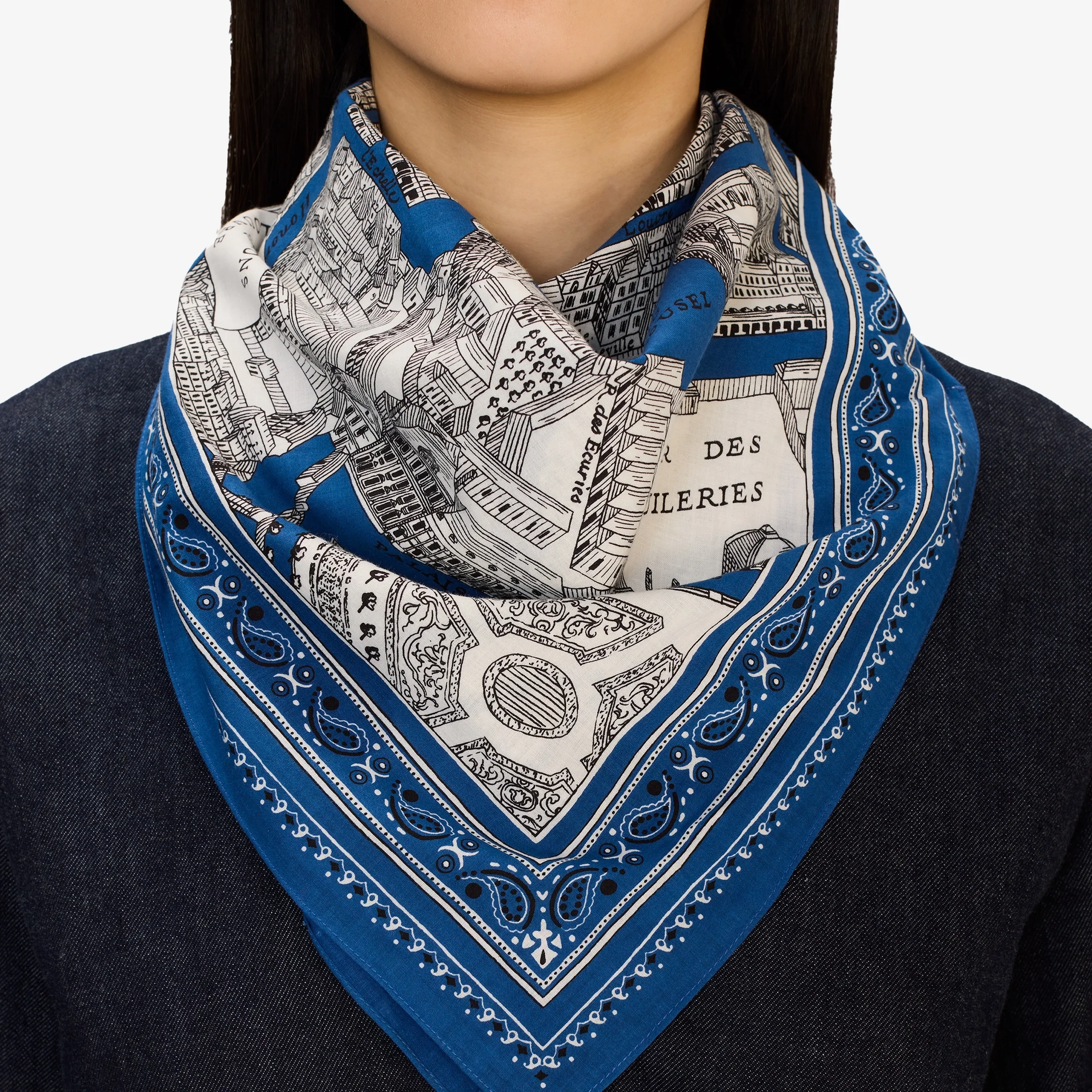 Scarf Ca22lou04 Blue - Image 3