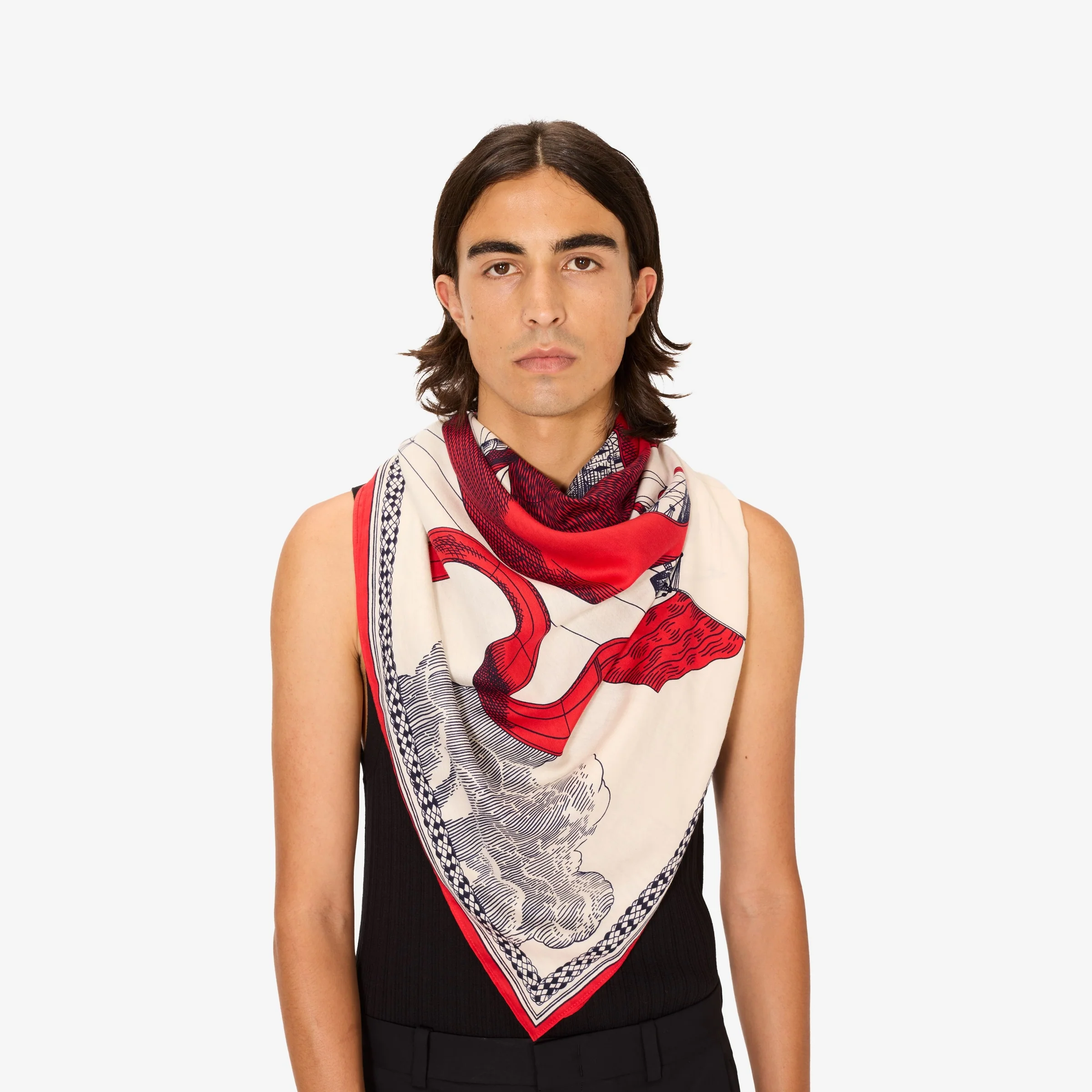 Scarf Ca232de06 Red - Image 3