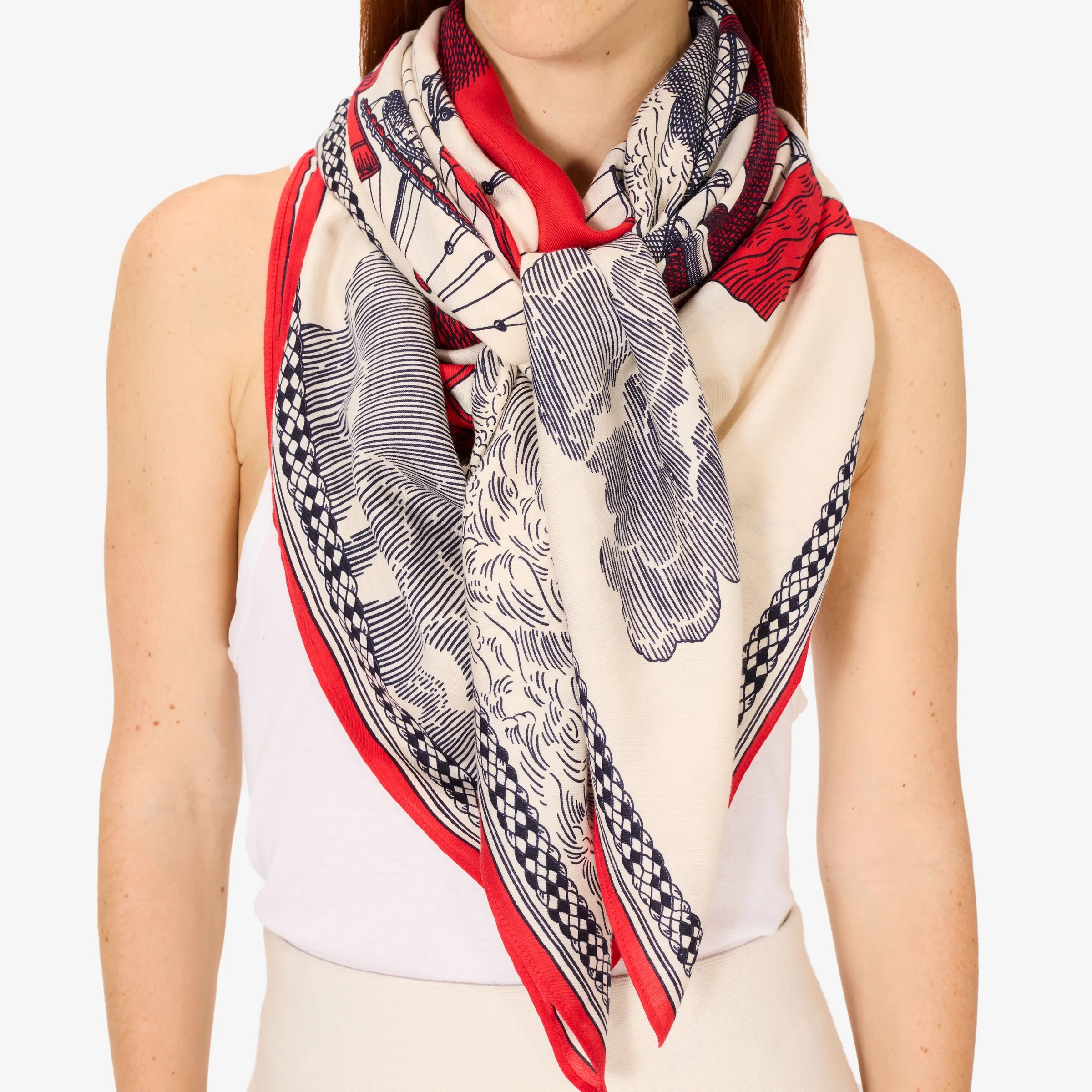 Scarf Ca232de06 Red - Image 5