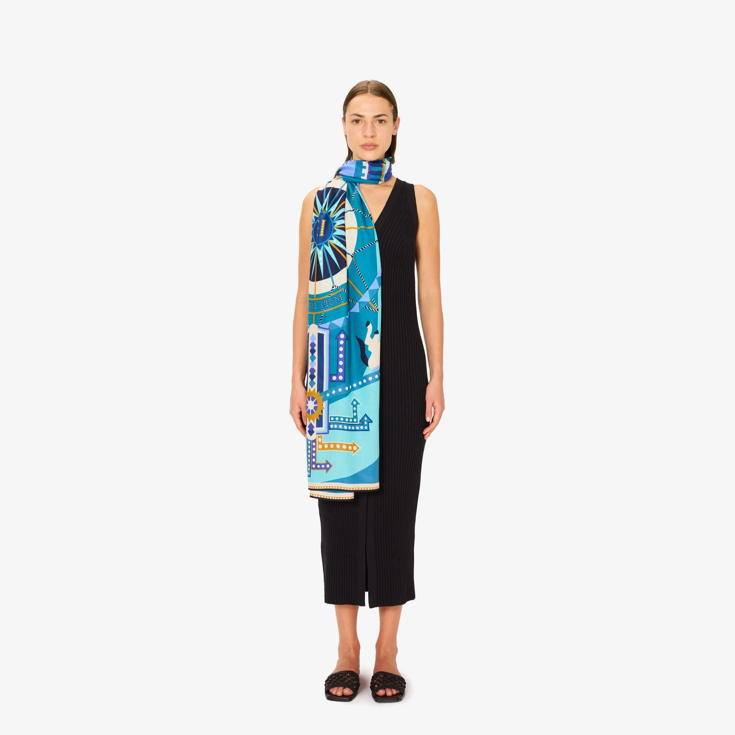Scarf Et211ro04 Blue - Image 2