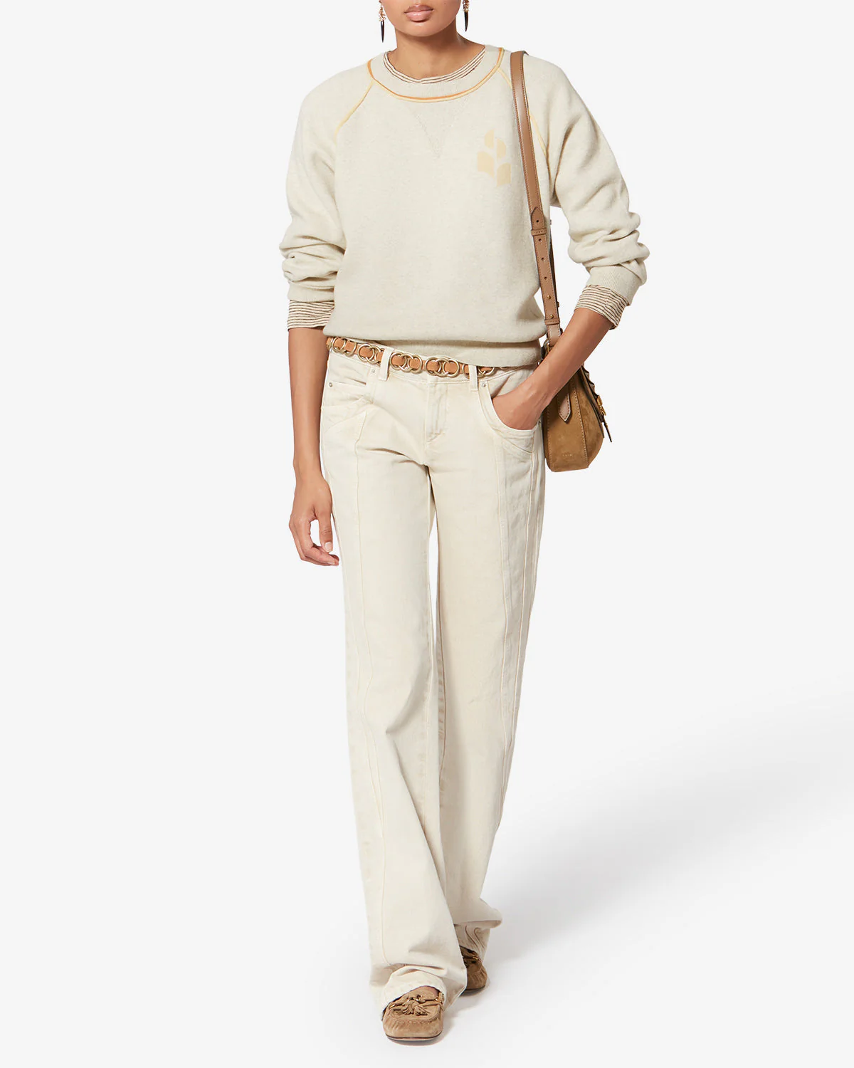Pullover Loriby Light-Grey-Yellow