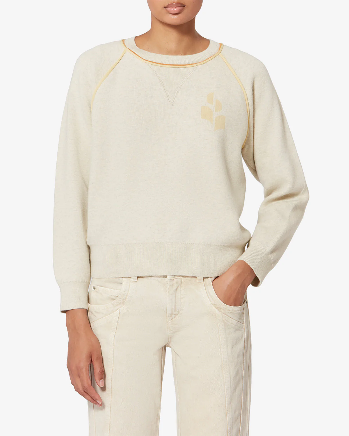Pullover Loriby Light-Grey-Yellow - Image 3