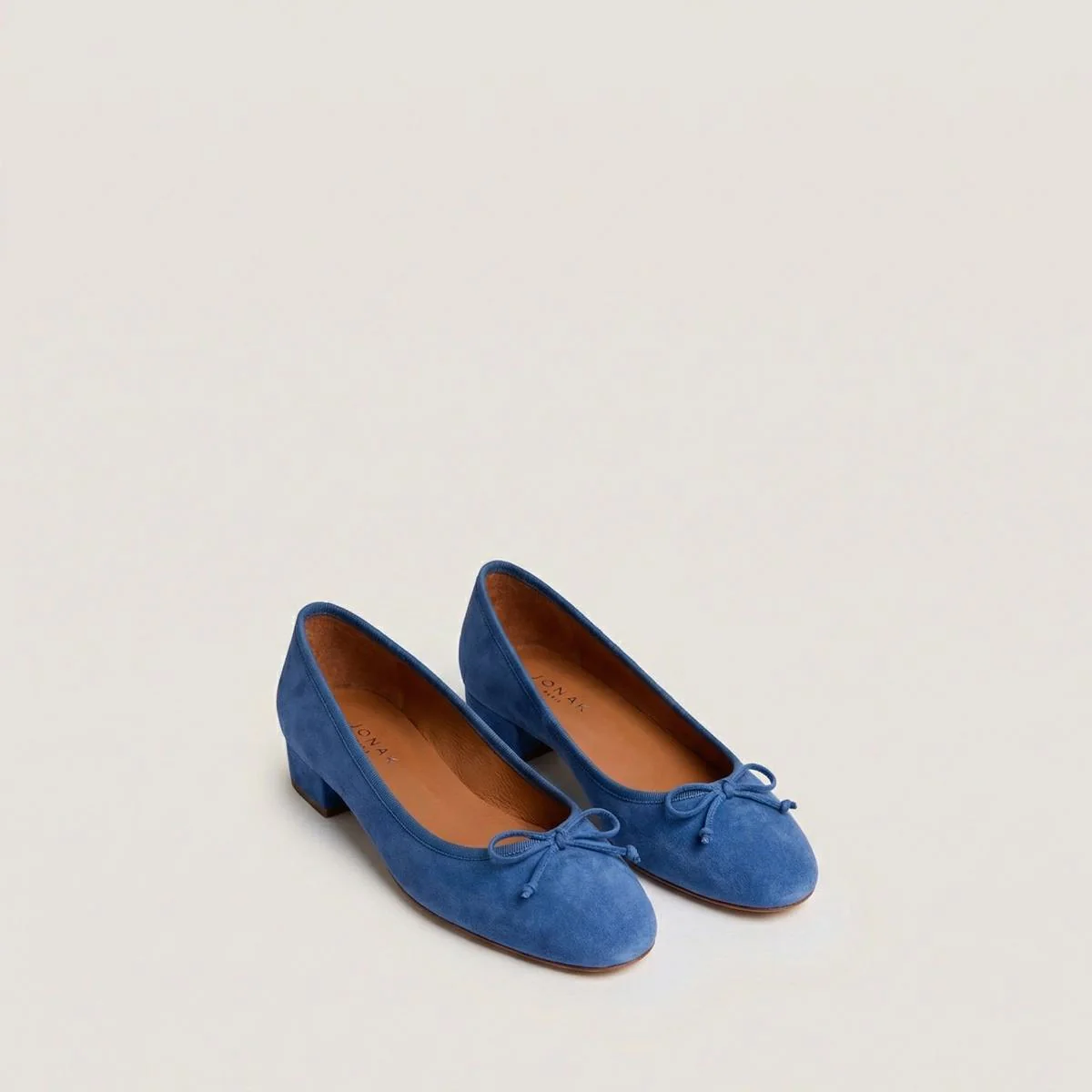 Women Ballet Flats Classic Elegant Velour - Bleu-Acier - Image 2