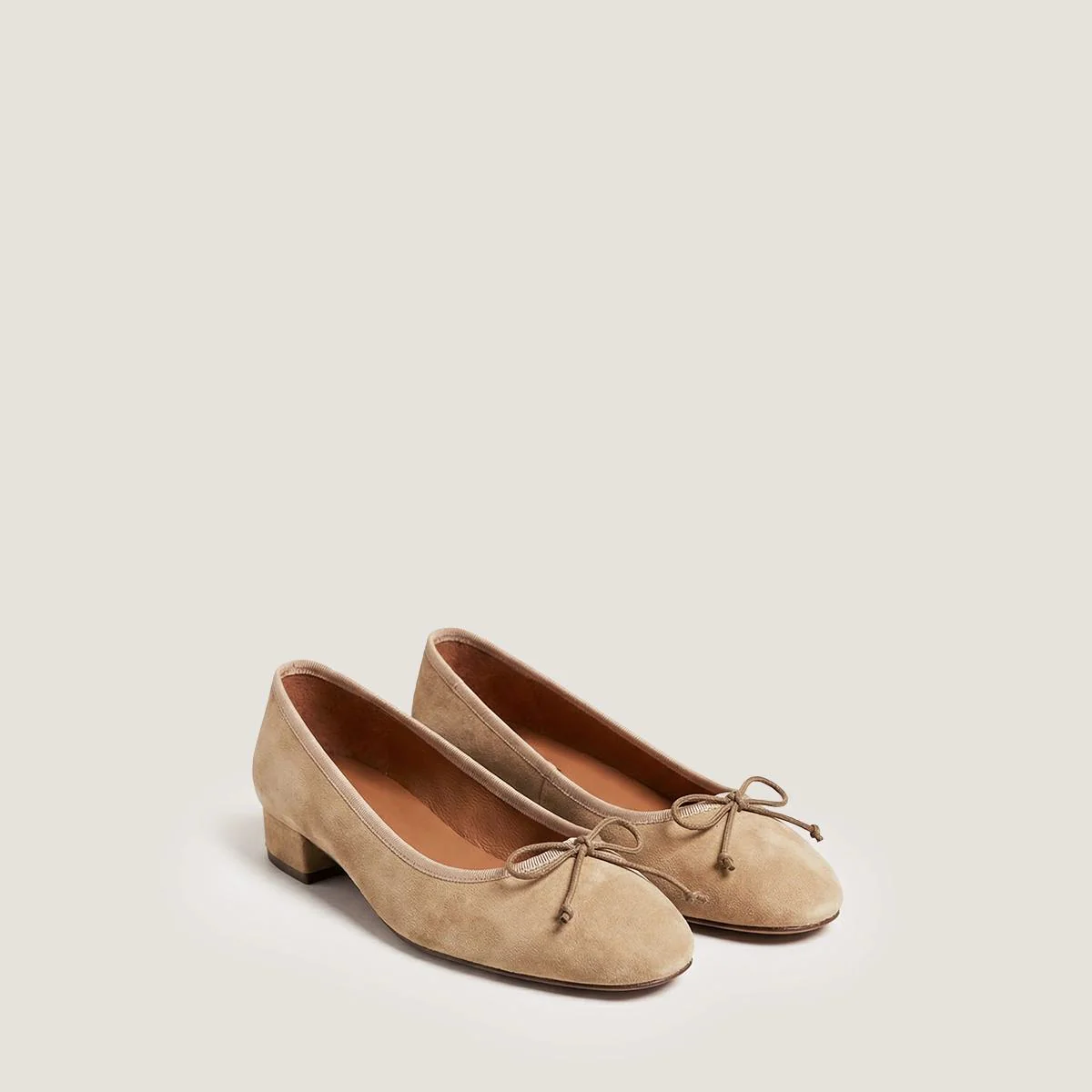 Women Ballerinas Velvet Premium Everyday Classic - Camel-Beige - Image 2