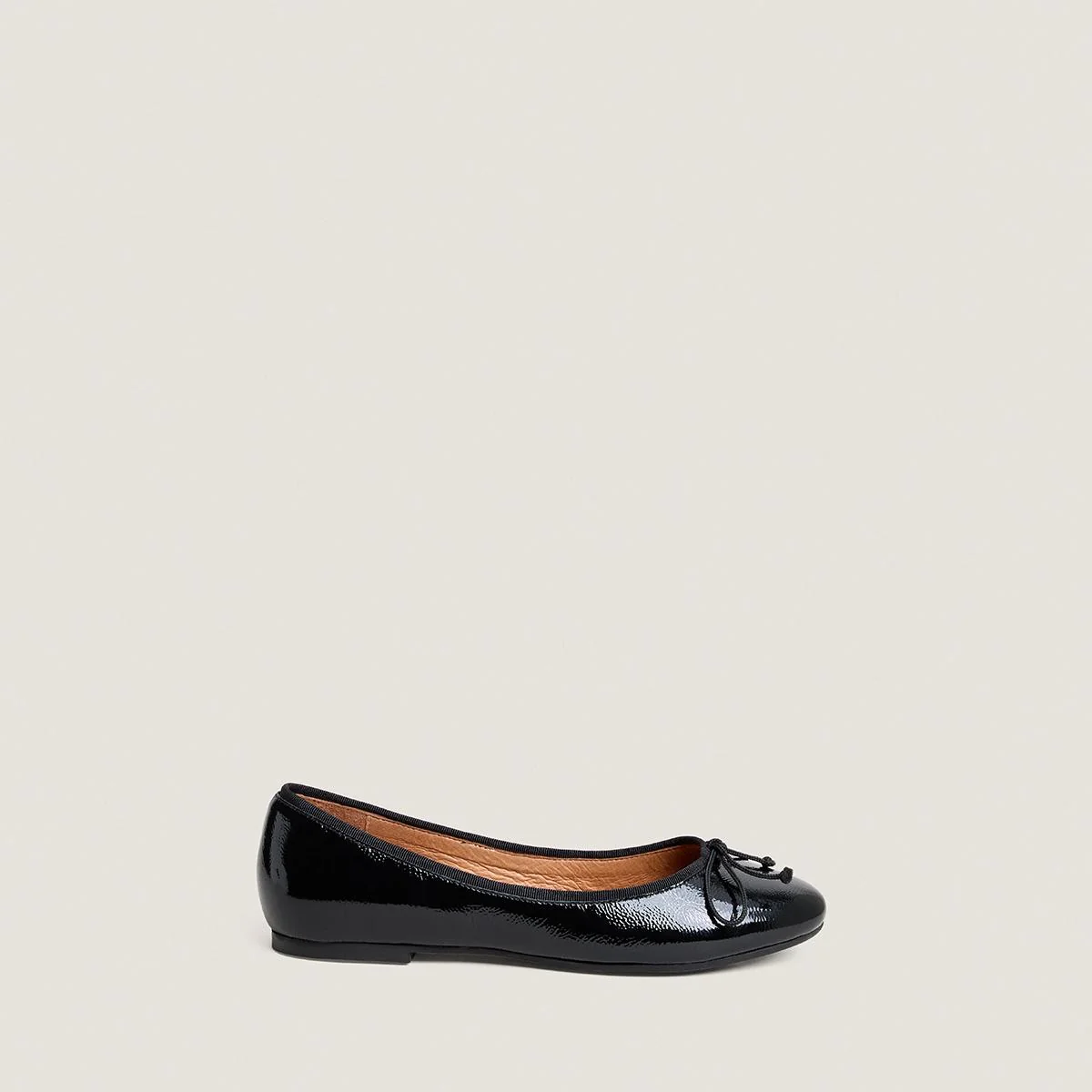 Women's Ballerinas Patent Leather Pleated Flat - Black Noir - Image 2