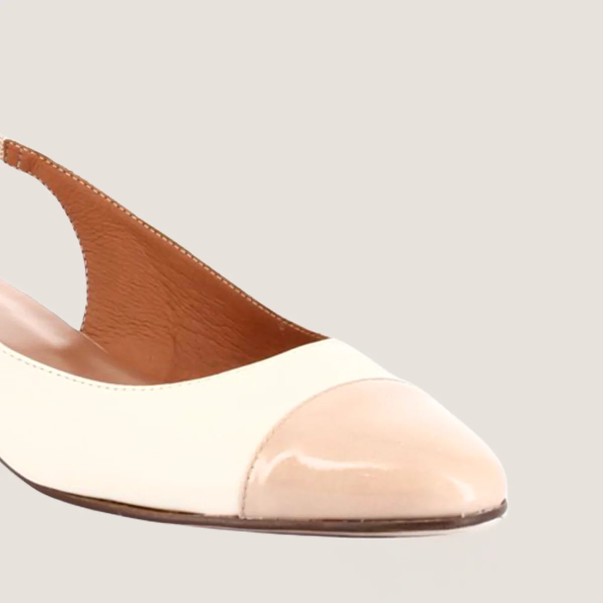 Ballerines Decision Vernis/cuir Beige-ecru - Image 3