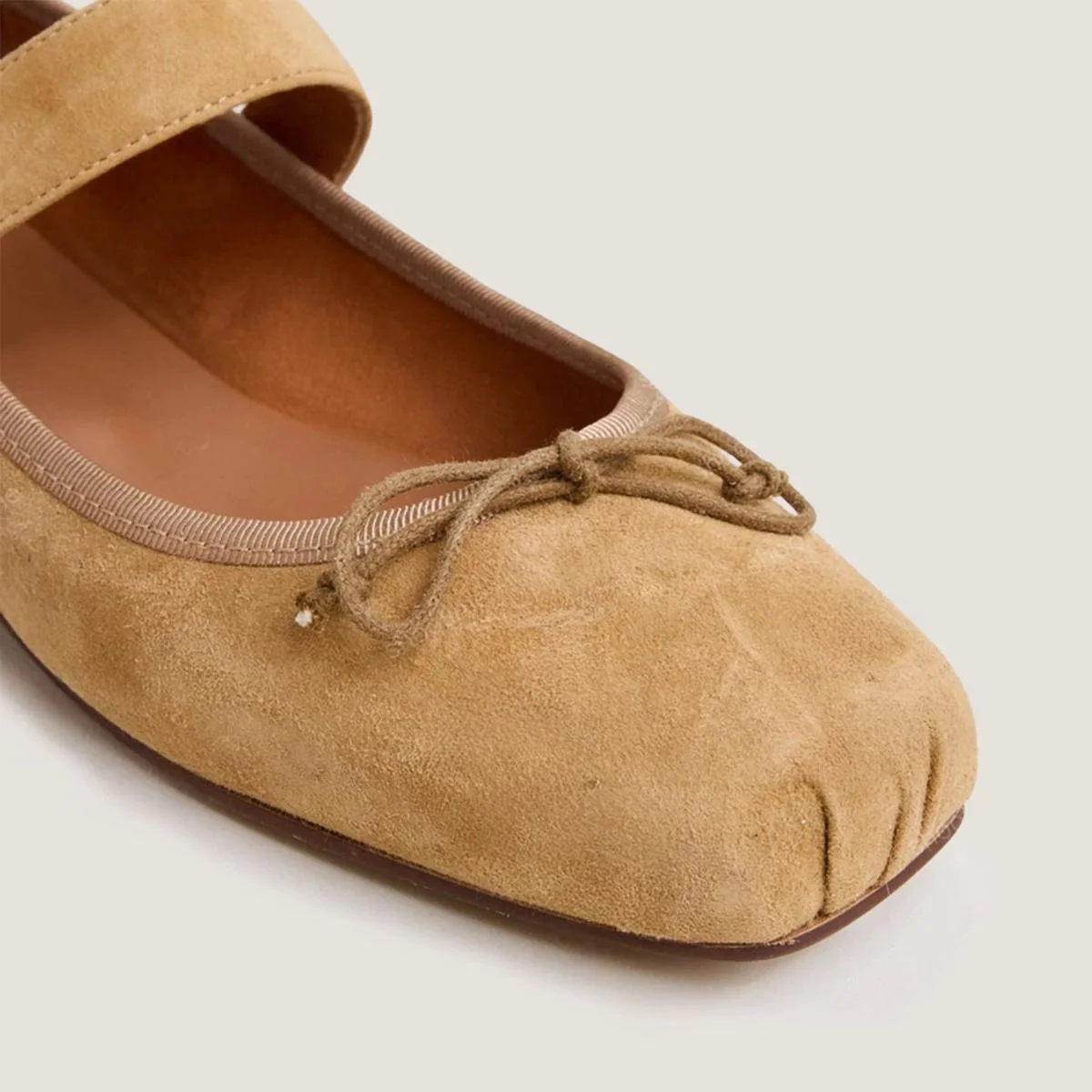 Women's Premium Ballet Flats Dominante Velvet - Honey Miel - Image 3