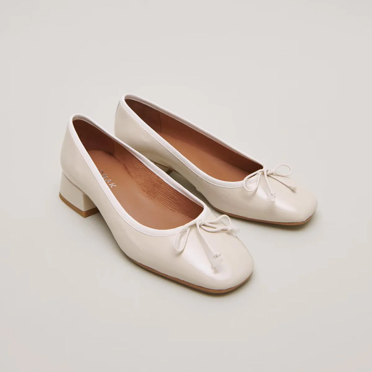 Ballerines Dybil Vernis Plisse Ecru - Image 3